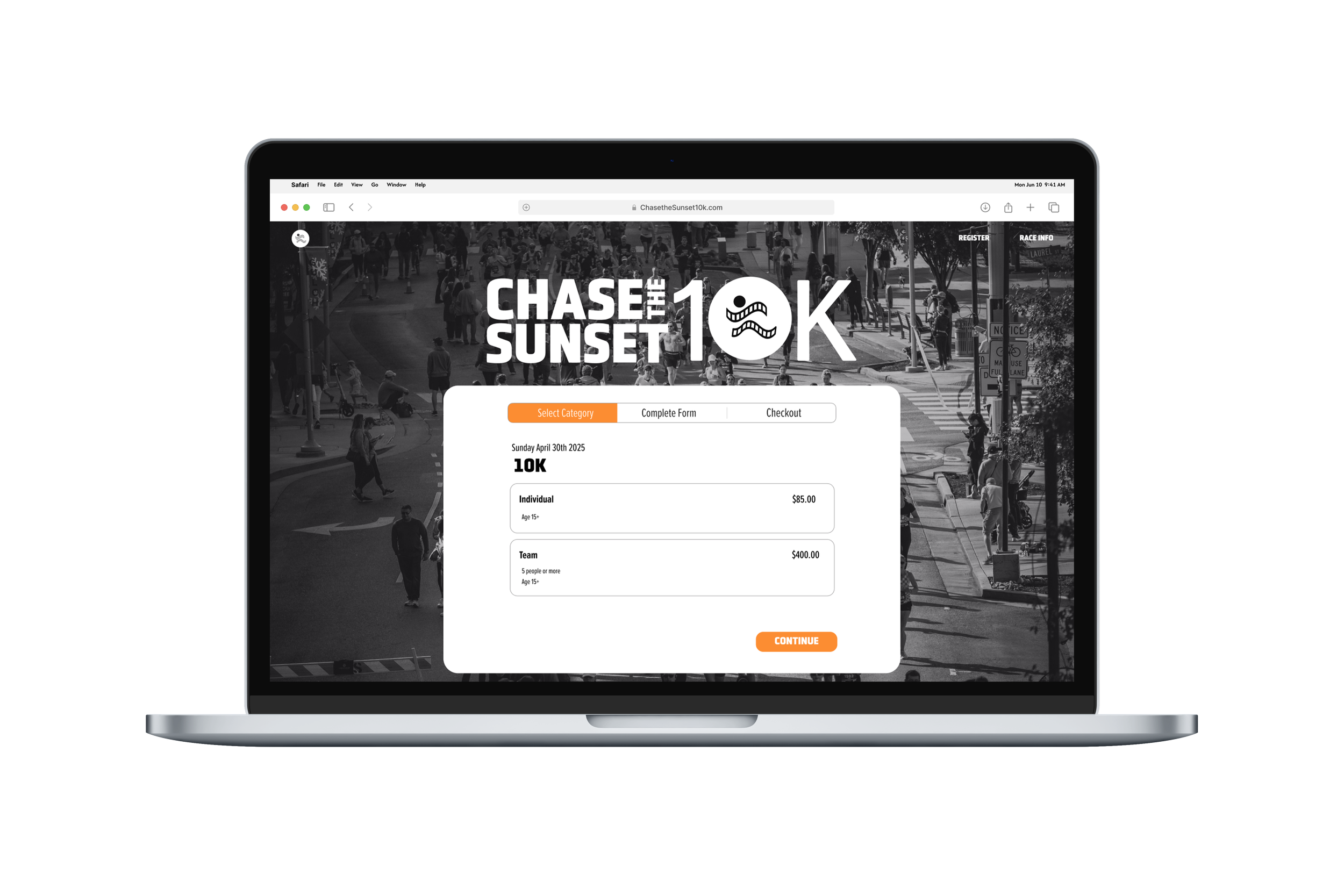 Registration Page Laptop Mockup