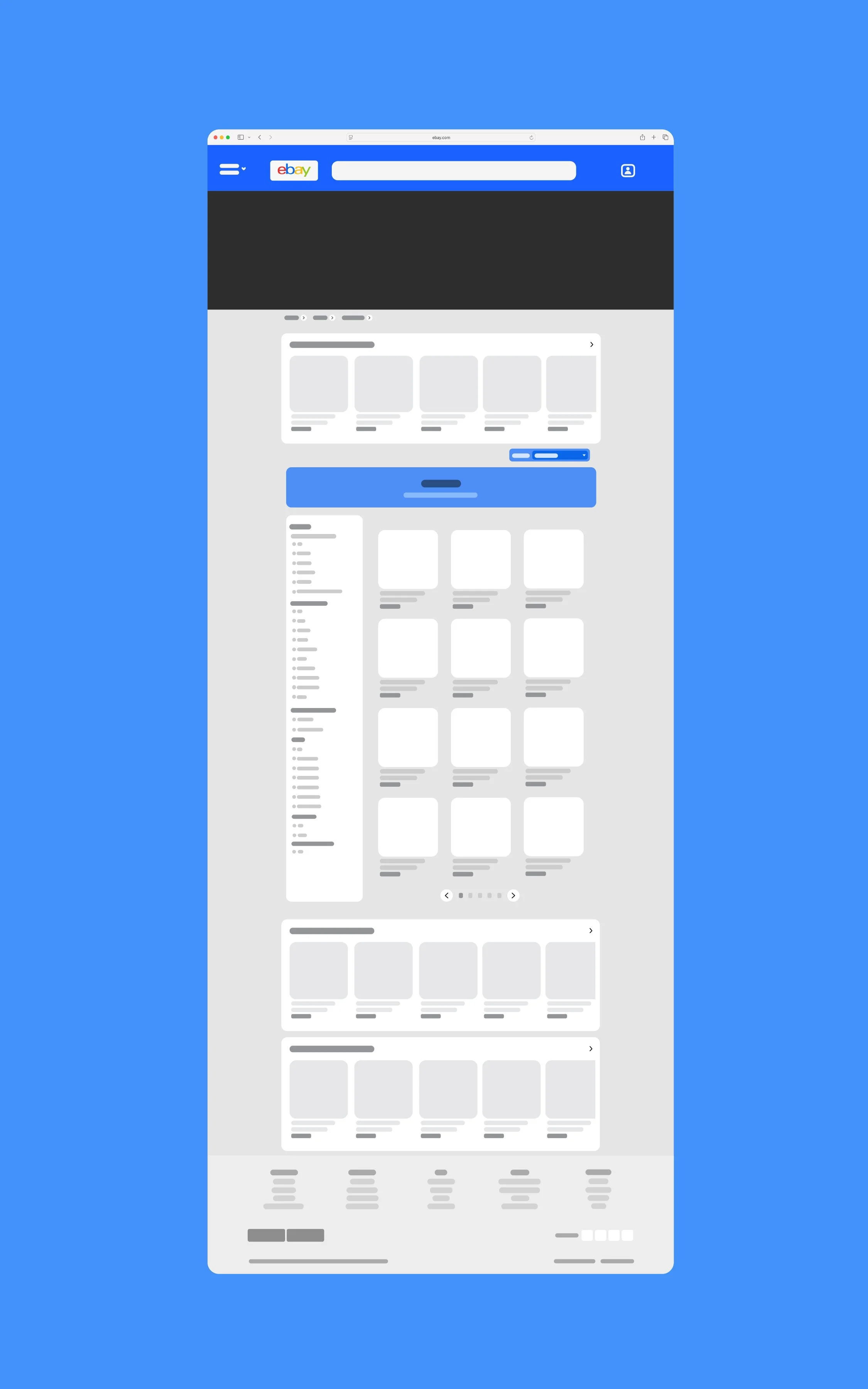 Vectorized ebay Jordan Shoe category page