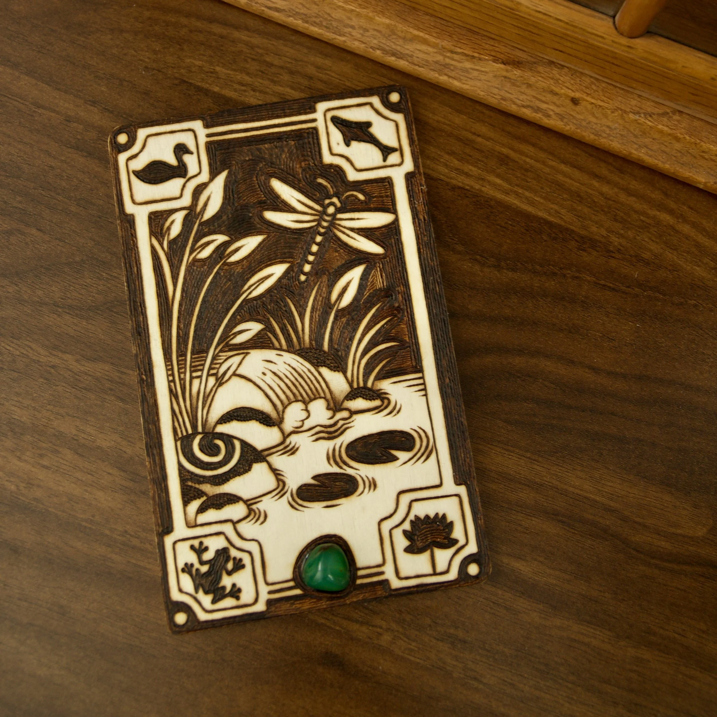 Gravure « Rivière » - Aventurine verte