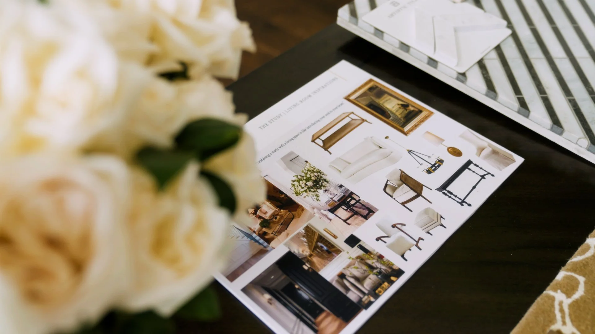 Anne Kokoskie's mood board for a study / living room