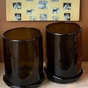 French Vas Boudin Brown Vase