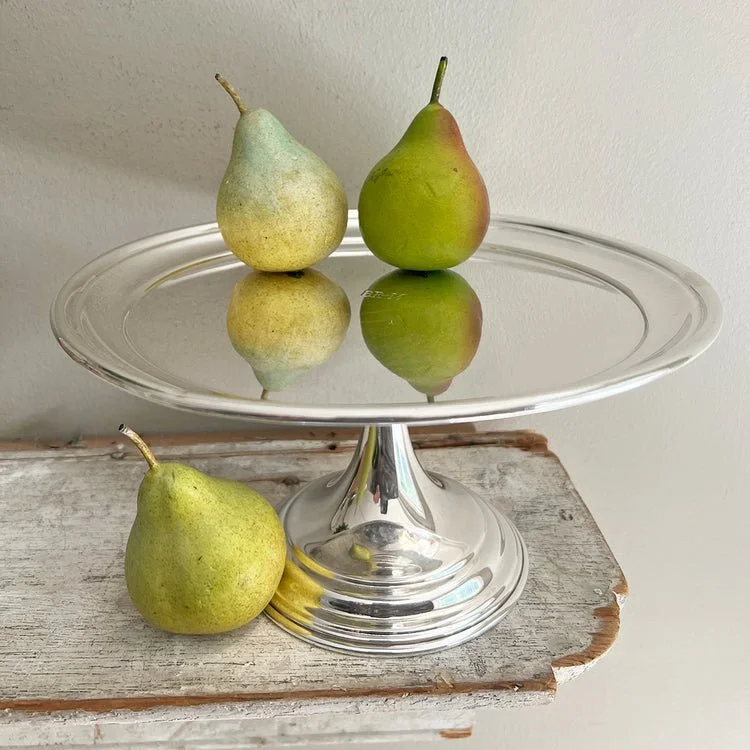 Vintage Low Pedestal Cake Stand 