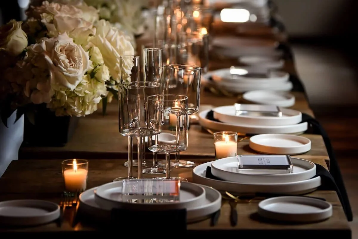 Elegant event place setting, Classic & Curious