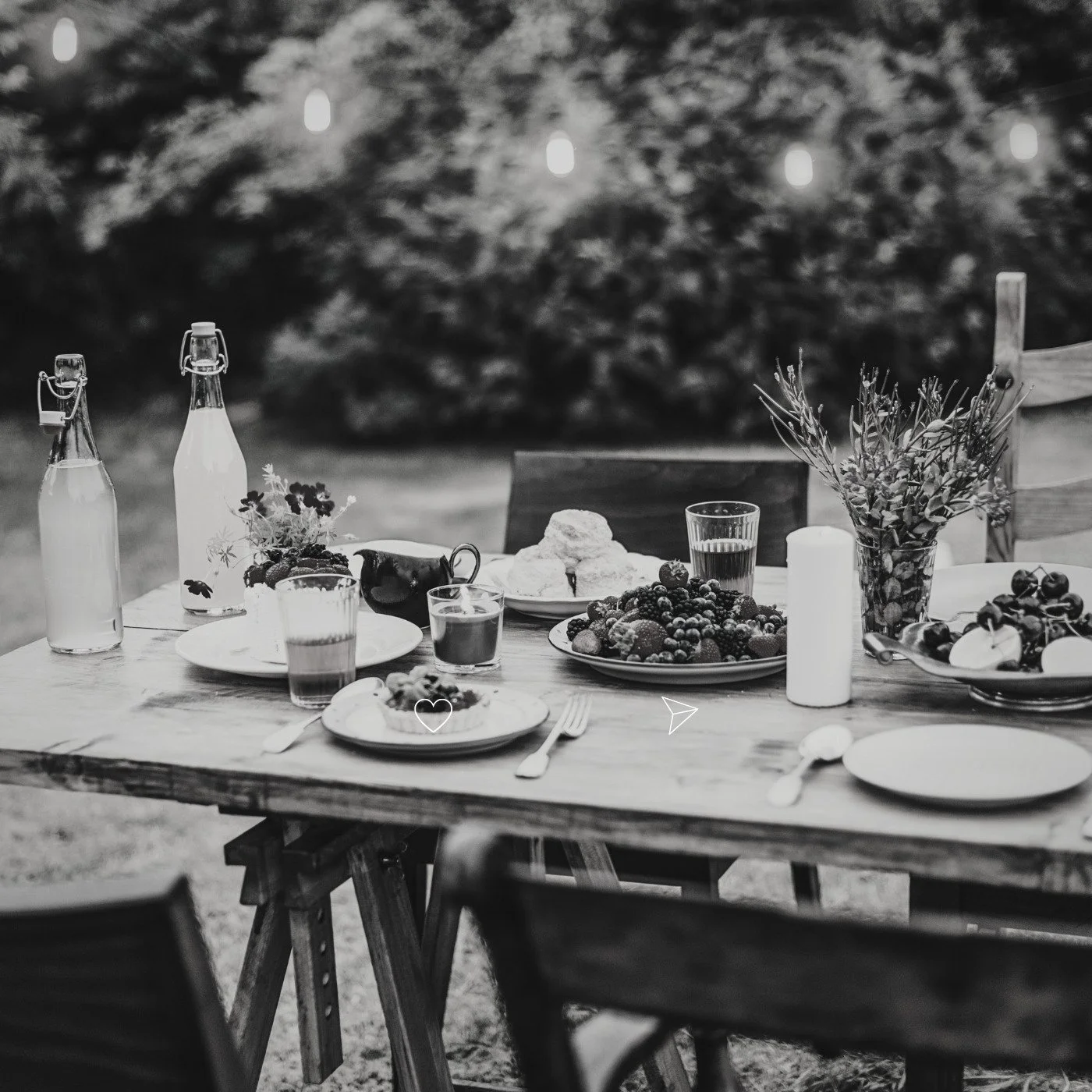rustic outdoor table setting