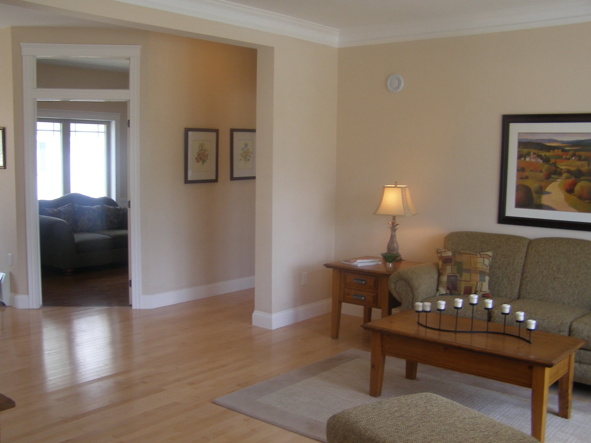 Living Room into Den.