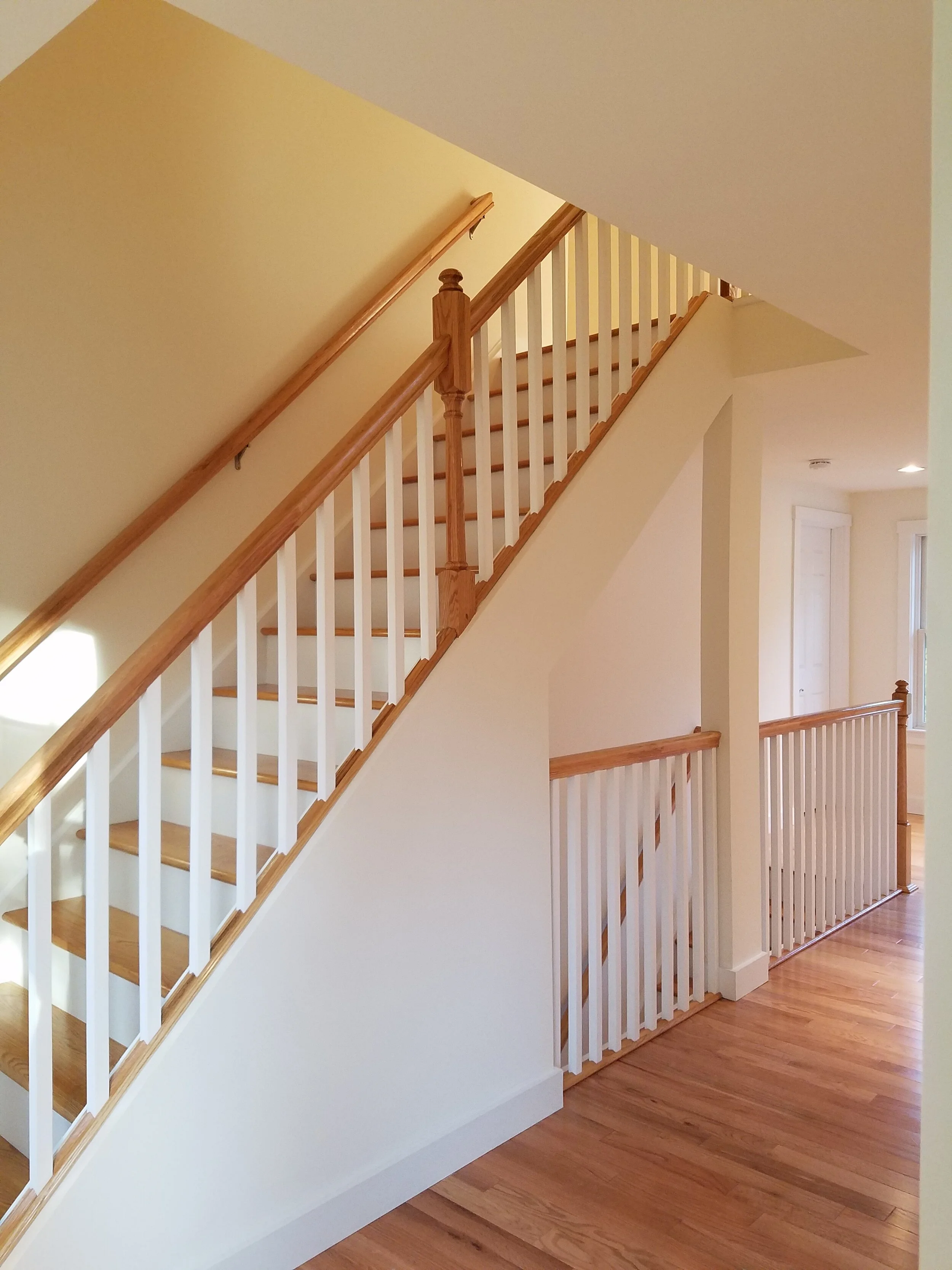 Second Floor Hallway with Stairs to Third Floor.