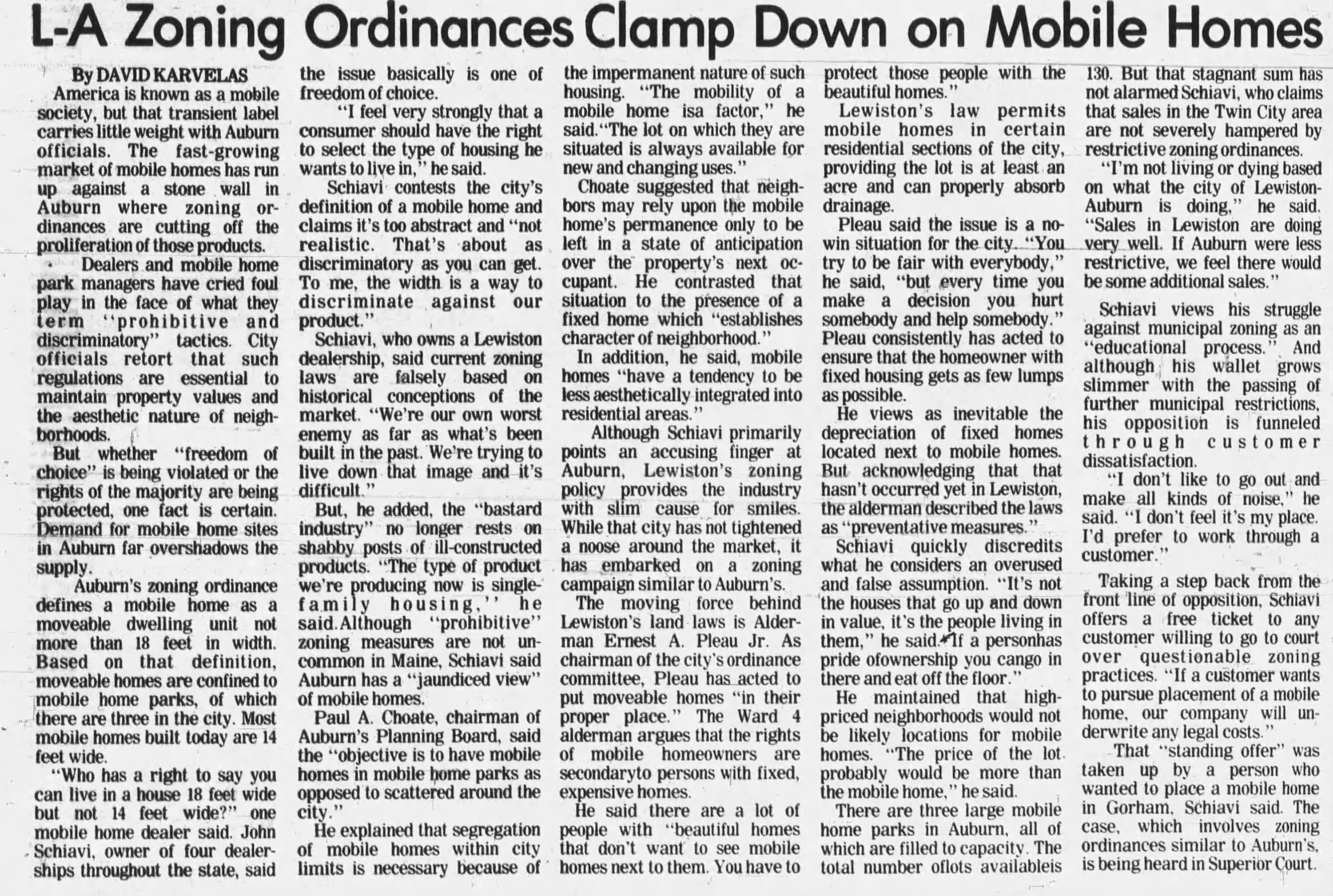 Zoning changes in Lewiston/Auburn in 1979.