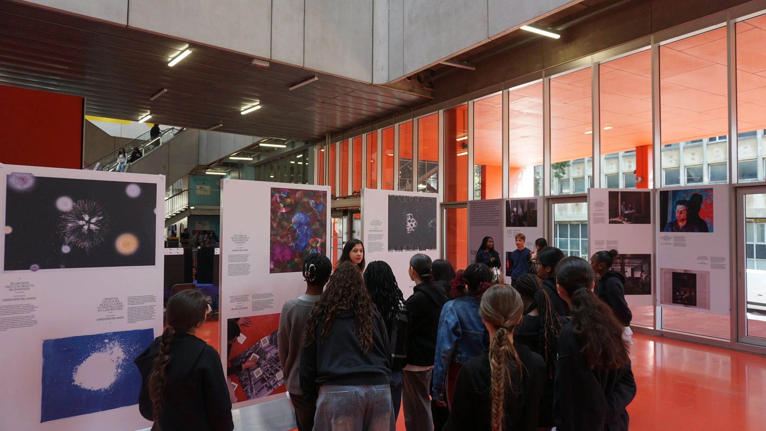 Visite guidée de l'exposition "Recherche sans filtre, regards de photographes sur les sciences et humanités" à La Sorbonne