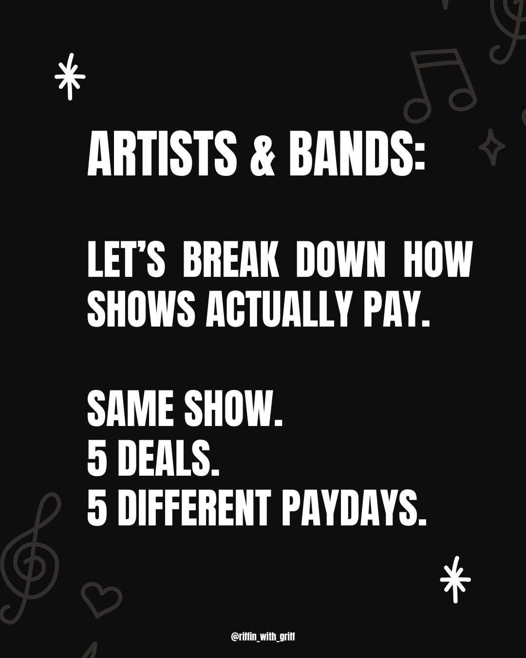 Tired of being taken advantage of? Shift the risk and reward in your favor by understanding the 5 types of live show deals. Negotiate with confidence and get the paycheck you deserve! 

#musicbusiness #musicindustry #liveshow #touringband #livemusic
