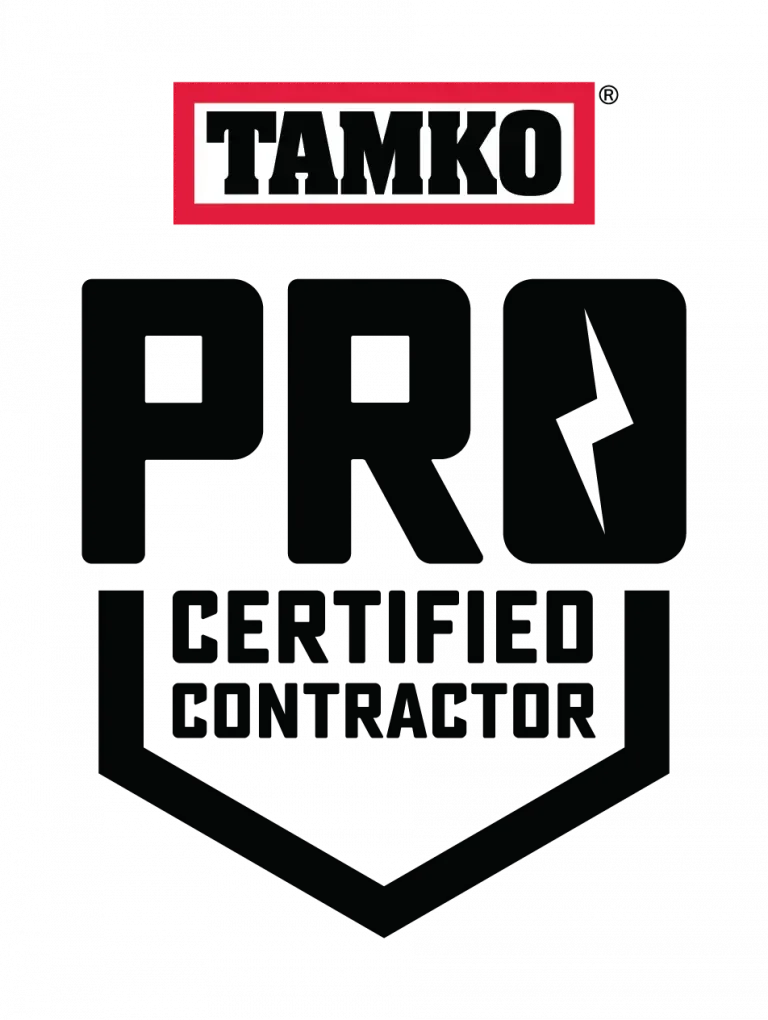 TAMIKO PRO Certified Contractor logo on a black background.