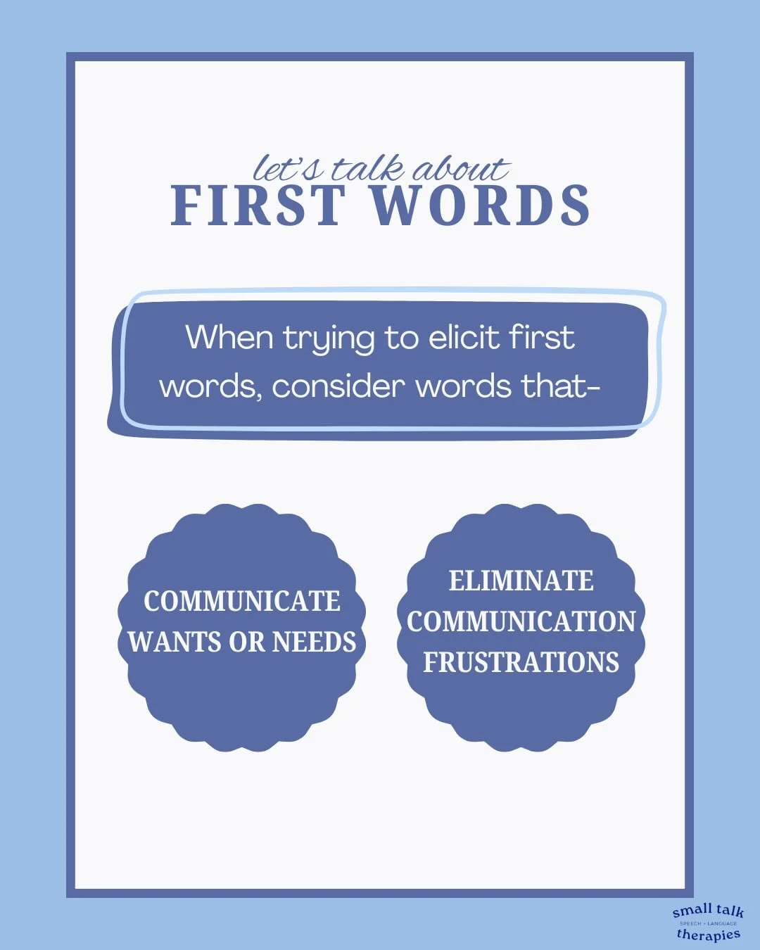 Let&rsquo;s talk about first words!

When children are just beginning to use words, it can feel overwhelming to figure out which words are &ldquo;most important&rdquo; to emphasize. Not all words are equally helpful at the start.

At this stage, we w