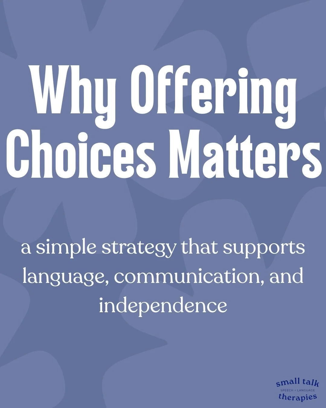 Offering choices is one of my top recommendations for supporting early communication! It&rsquo;s a simple strategy that gives your child an easy way to communicate what they want while building confidence and independence.