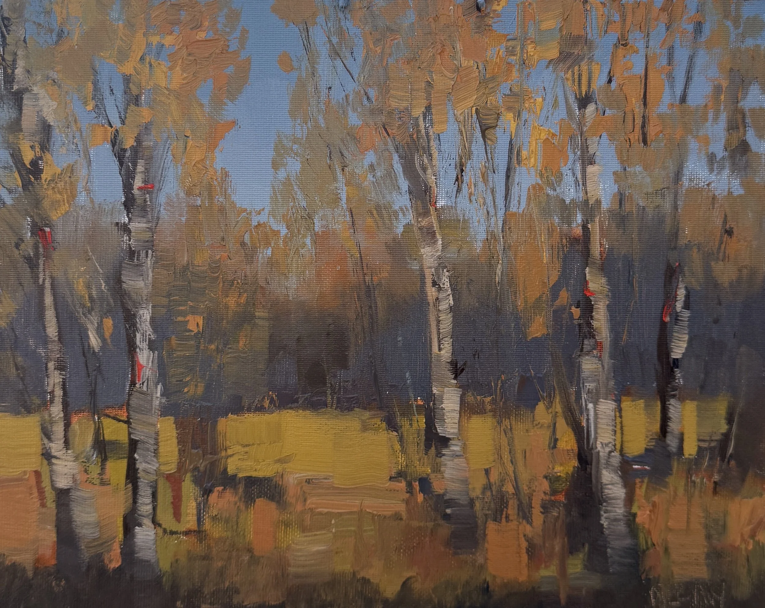 Fall Moves SOLD 8x10 Plein air