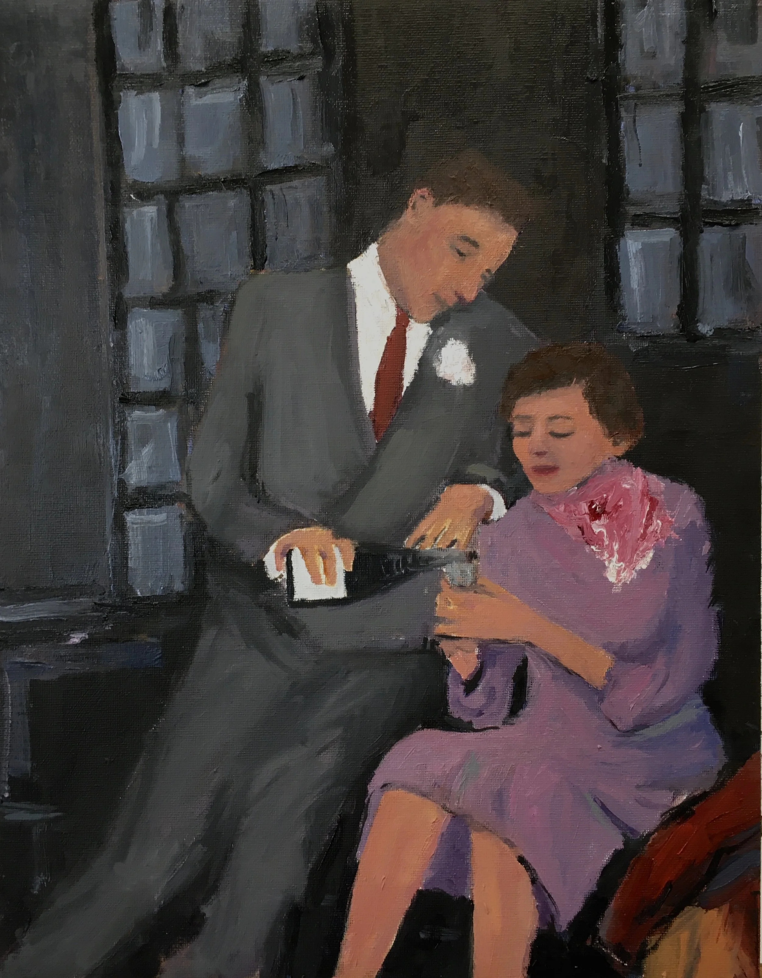 Wedding Day-Commissioned from photo-SOLD