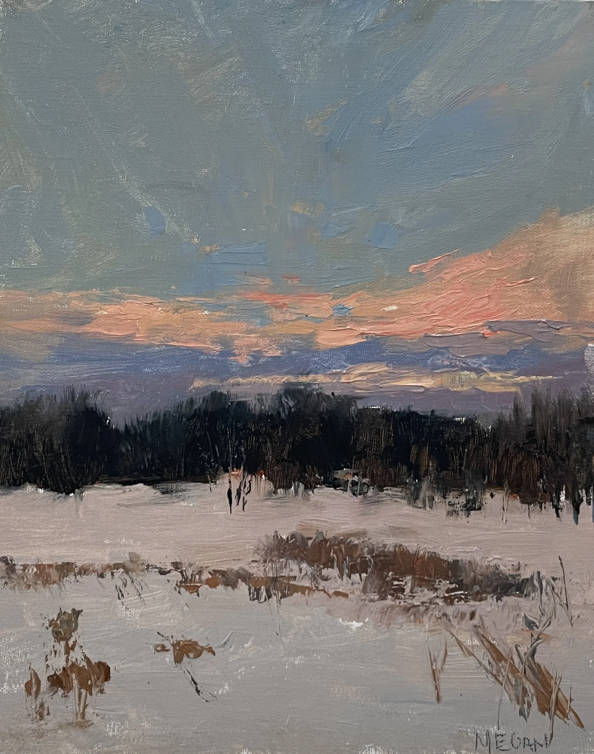 Snowy Field-Oil-8x10 SOLD