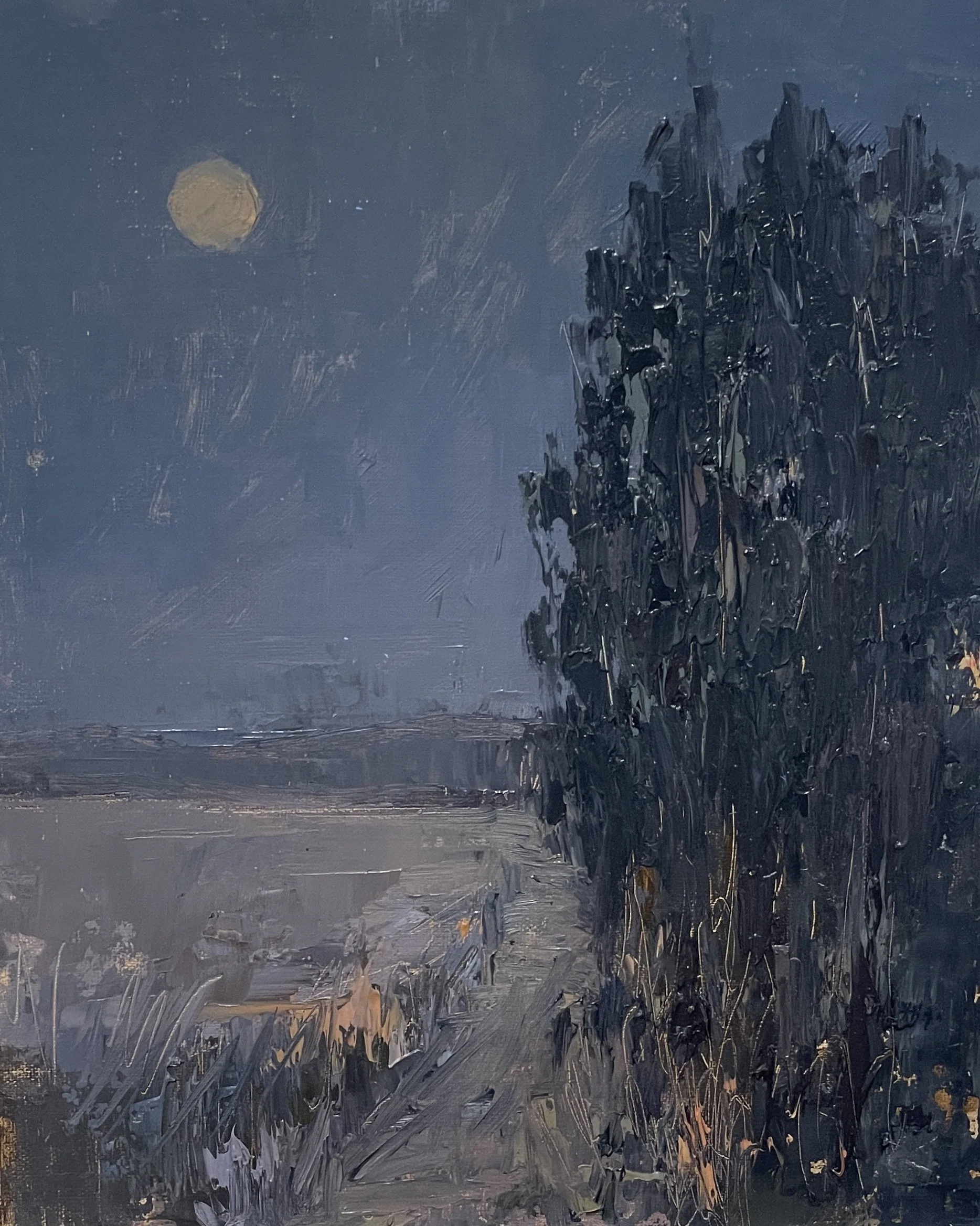 Moon Trees-Oil 8x10 SOLD