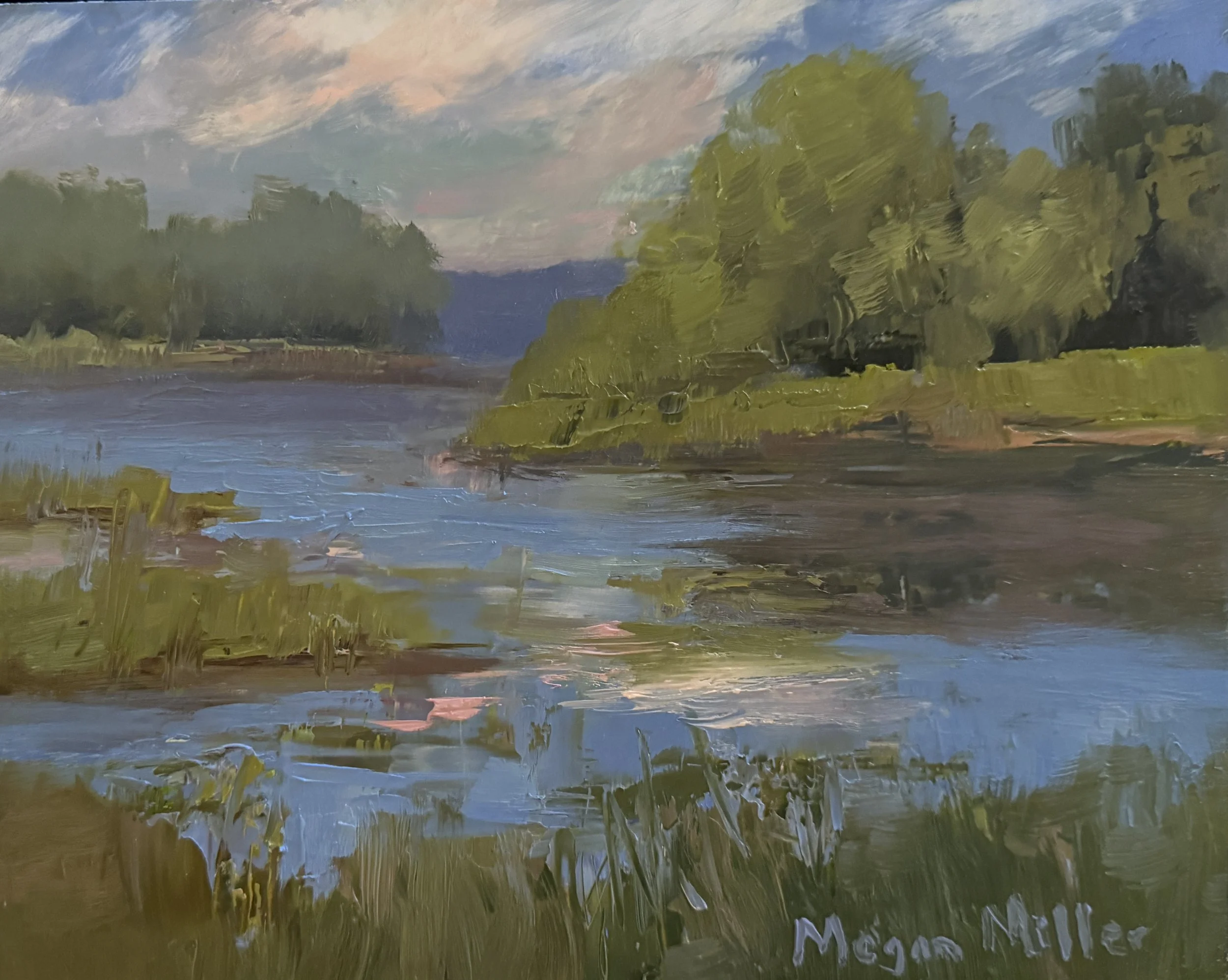 "Stay a Little Longer "
Oil Original -Plein air on linen panel
8x10 
$295

