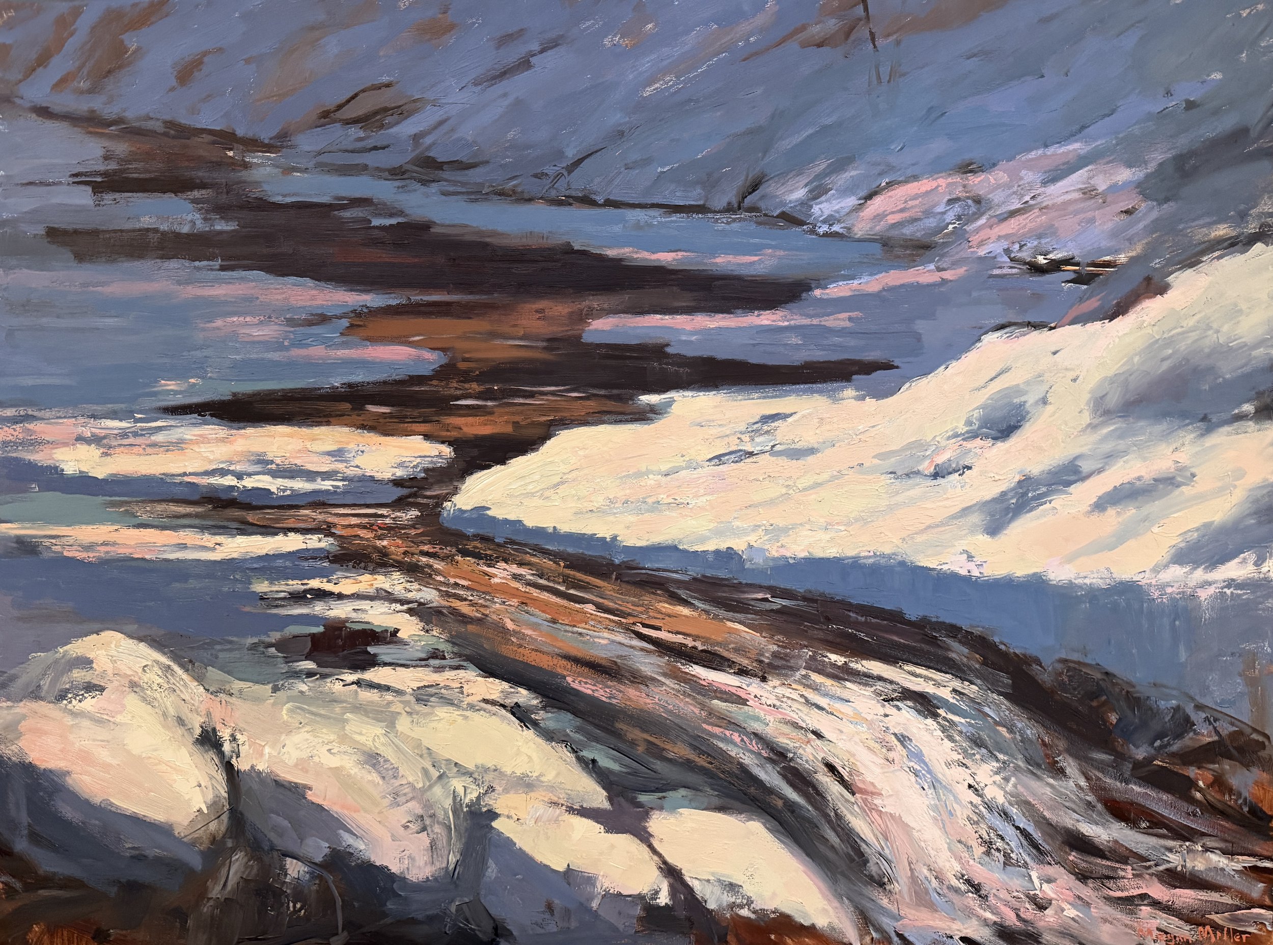 Winter by Fish Creek 30x 40 OIl on Canvas $5200
