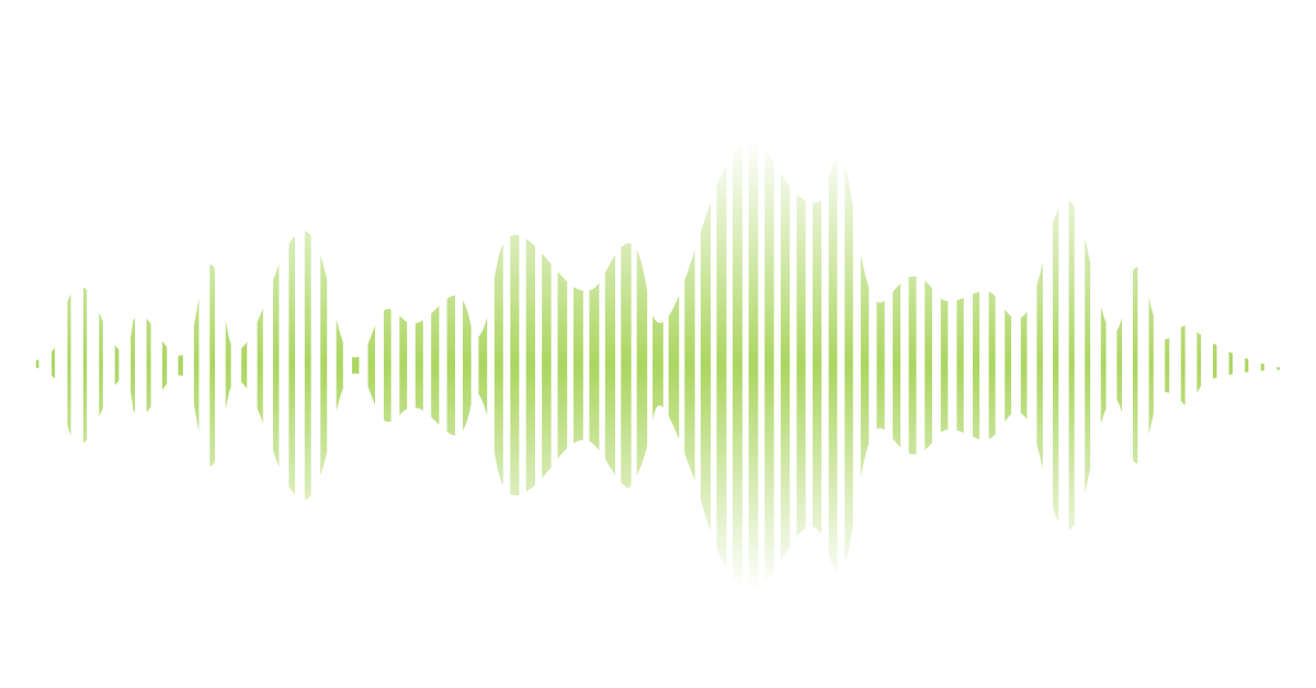 Green and black sound wave visualization