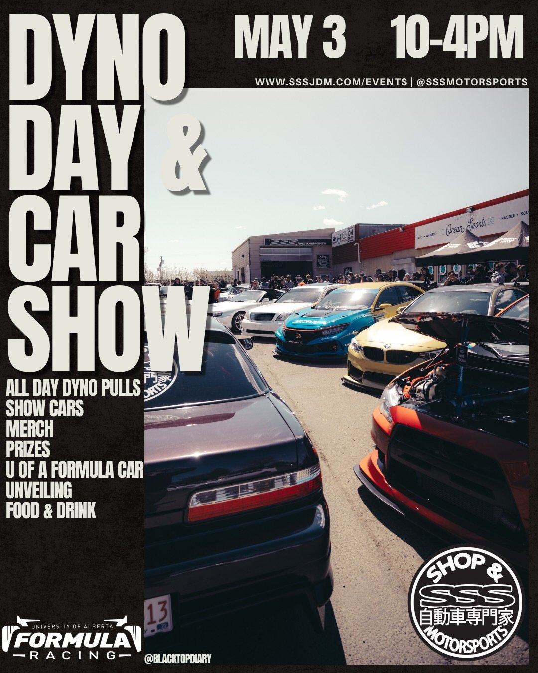 IT'S THAT TIME AGAIN!!

SIGN UPS + MORE INFO LINKED IN OUR BIO

We are thrilled to announce our second annual Dyno Day car show! This year we are stoked to have @ualbertafsae doing their 2026 competition car unveiling! With your FREE SPECTATOR ADMISS