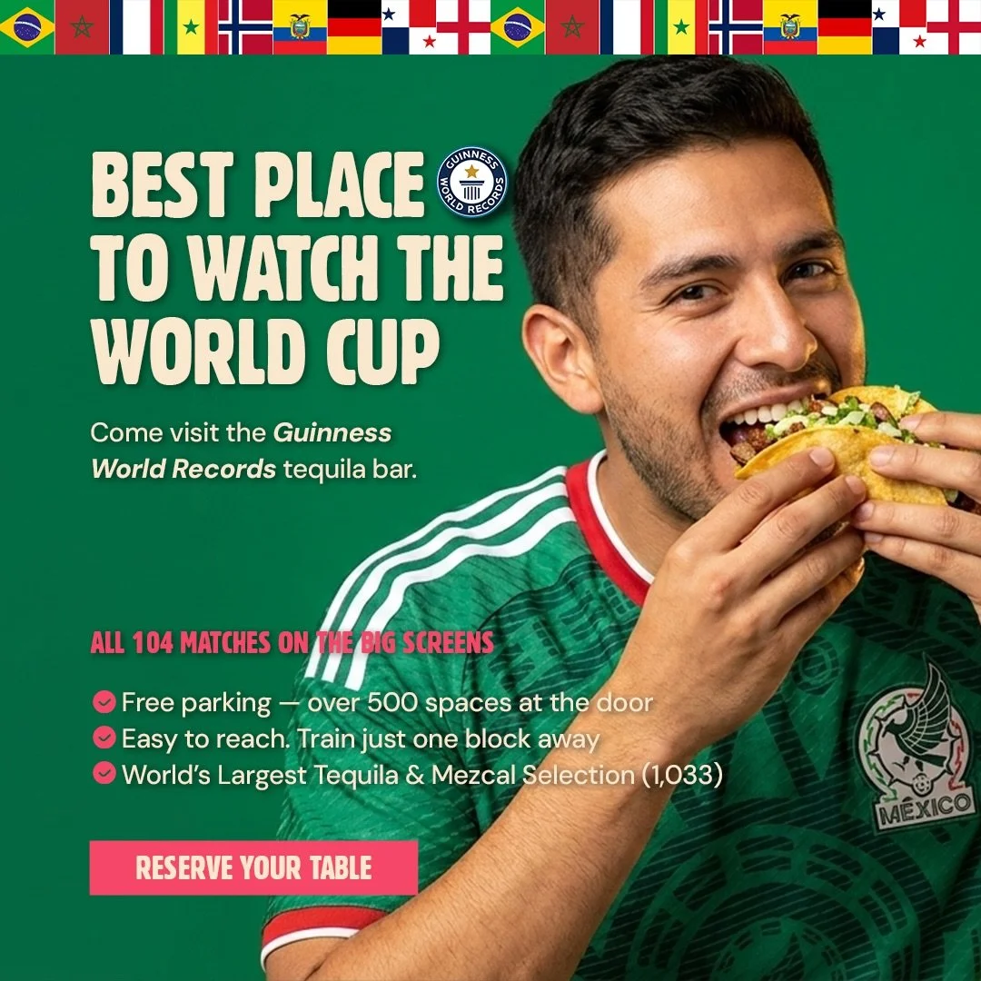 🇲🇽⚽ M&Eacute;XICO PLAYS TONIGHT AT 9PM! ⚽🇲🇽

Grab your friends and join us for all the World Cup action at Meximodo.

🥃 Home to our Guinness World Record agave bar featuring 1,000+ tequilas and agave spirits
🌮 Incredible Authentic Mexican cuisi
