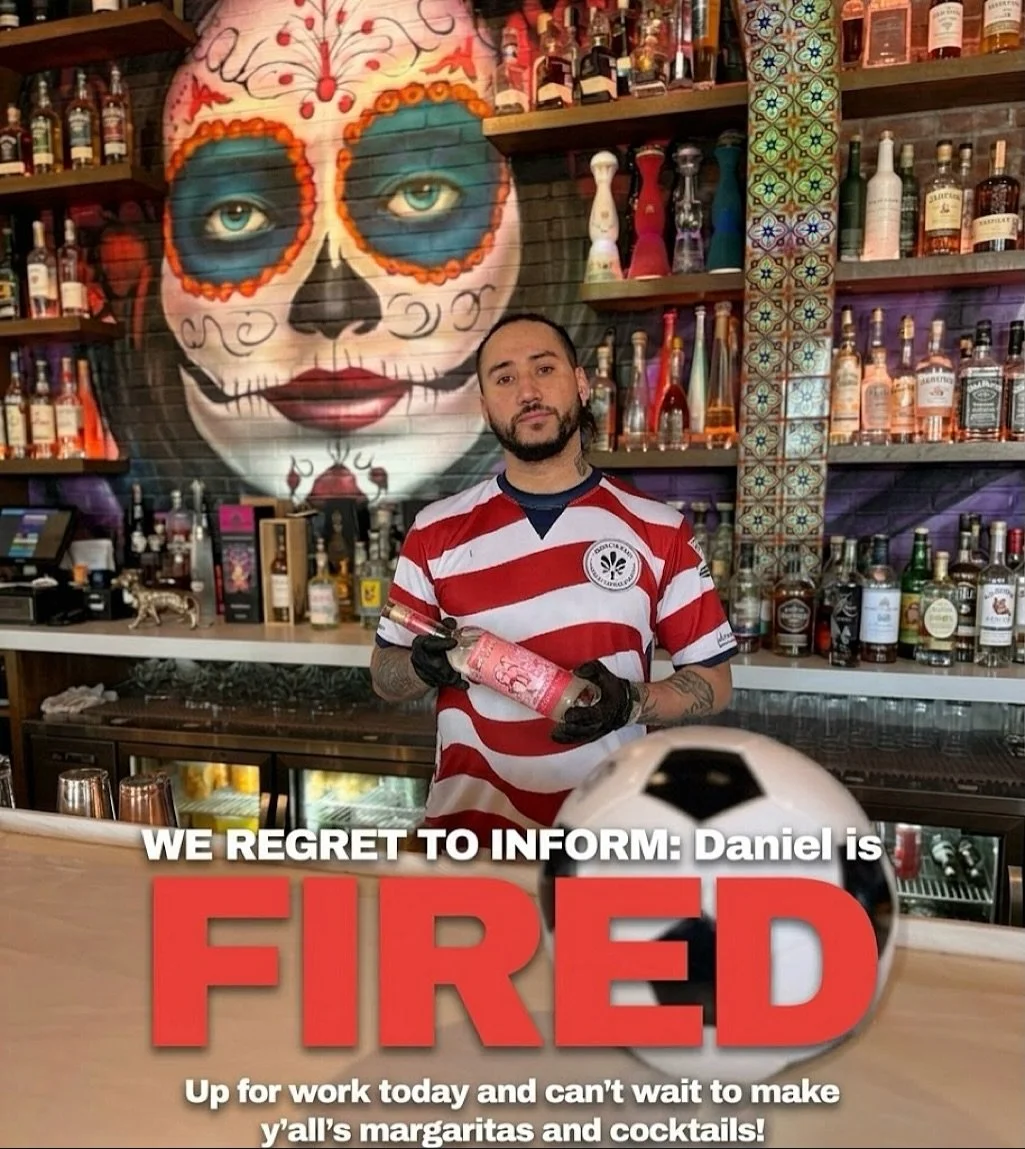 🚨 We are FIRED up for Daniel being at bar today serving happy hour specials from 4-6 PM!

So,  if you&rsquo;re pulling up, expect:
- Elite, top-tier customer service 🤌
- The absolute friendliest hellos 🤍
- Margarita recs that will blow your mind ?