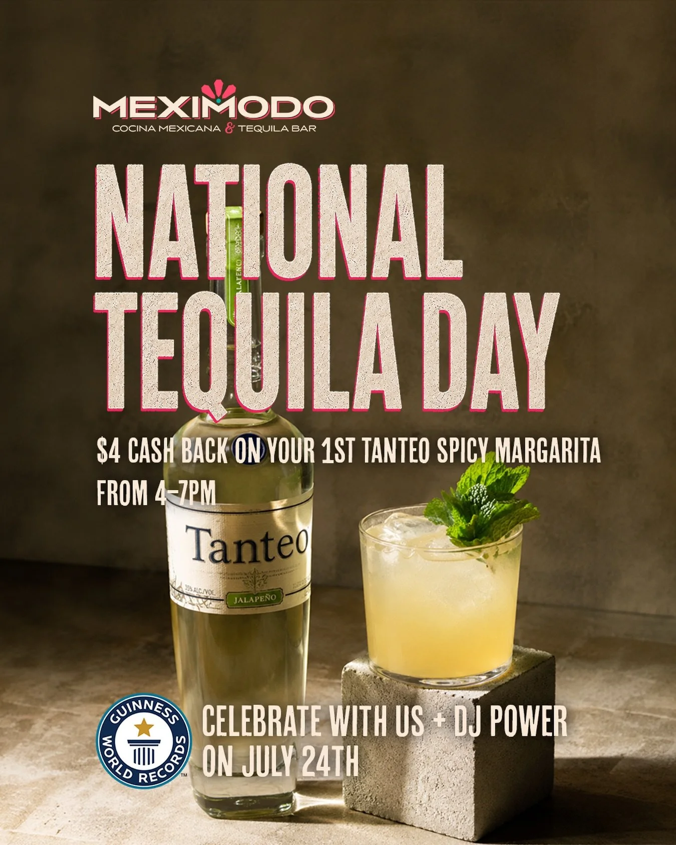 🌶️🍹 PSA: Your Friday plans just got a whole lot spicier&hellip;

It&rsquo;s National Tequila Day and we&rsquo;re celebrating the only way we know how&hellip; with tequila, tacos, and a party! 🎉🌮

🔥 $4 OFF your first Spicy Margarita from 4 PM&nda