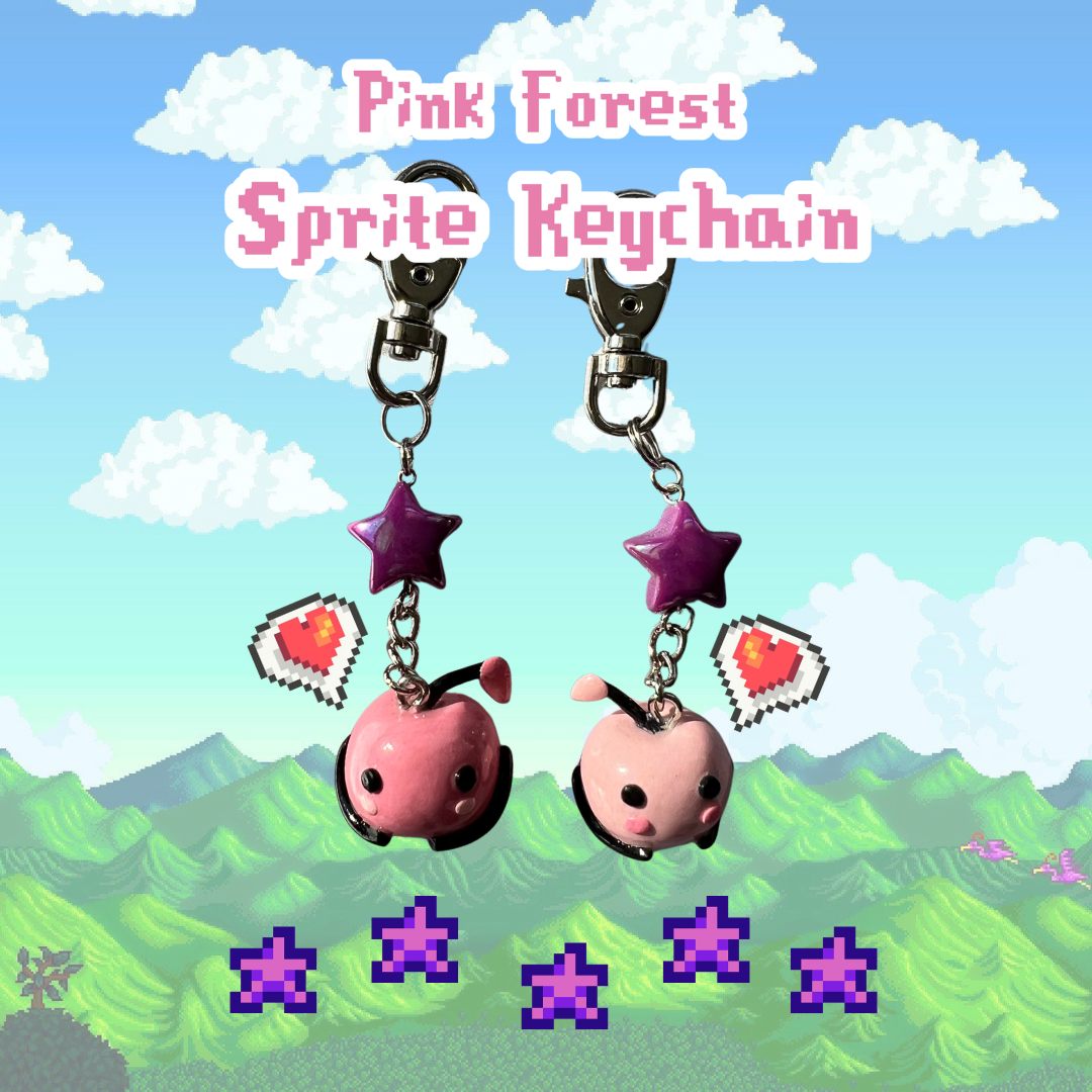 Pink Forest Sprite Keychain