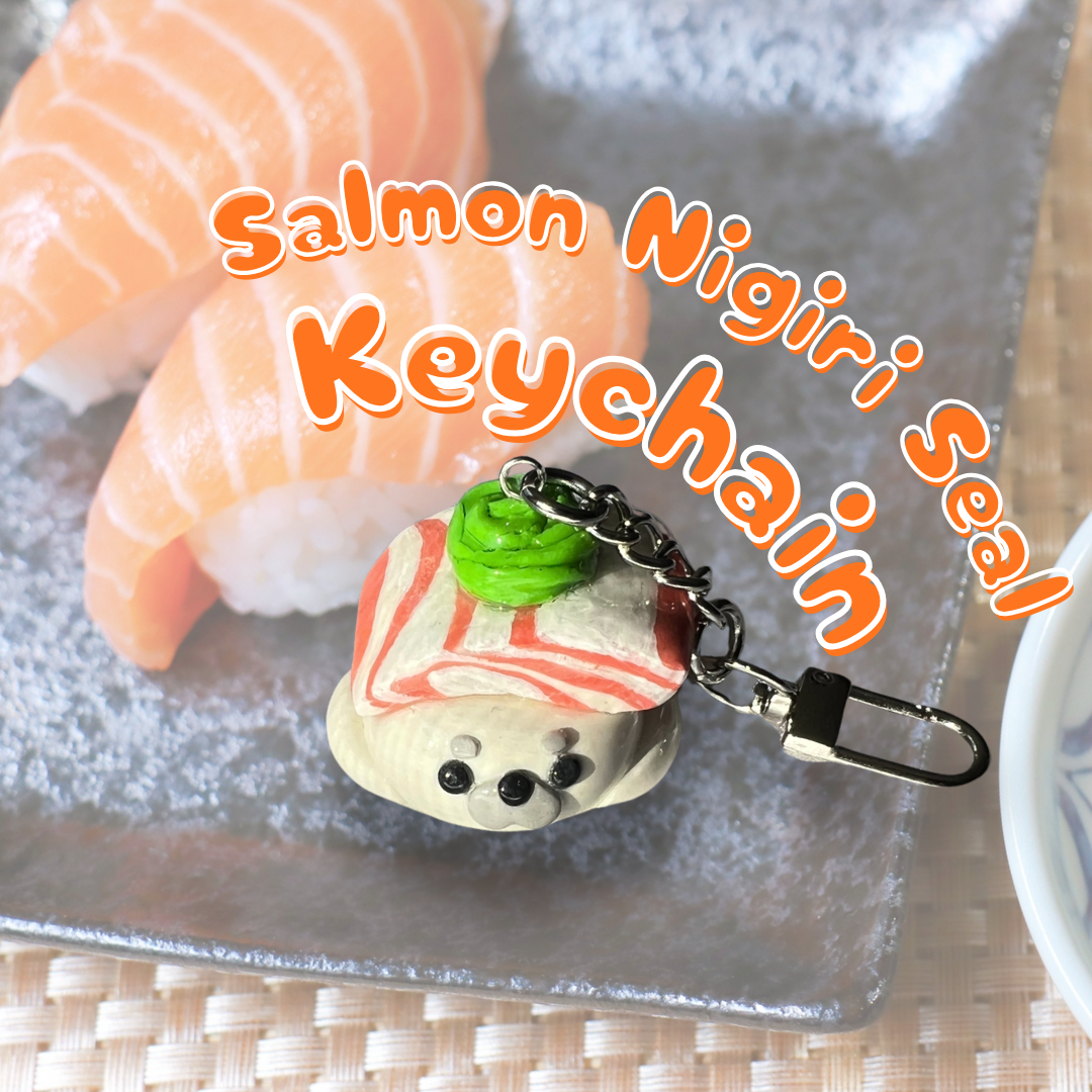 Salmon Nigiri Seal Keychain