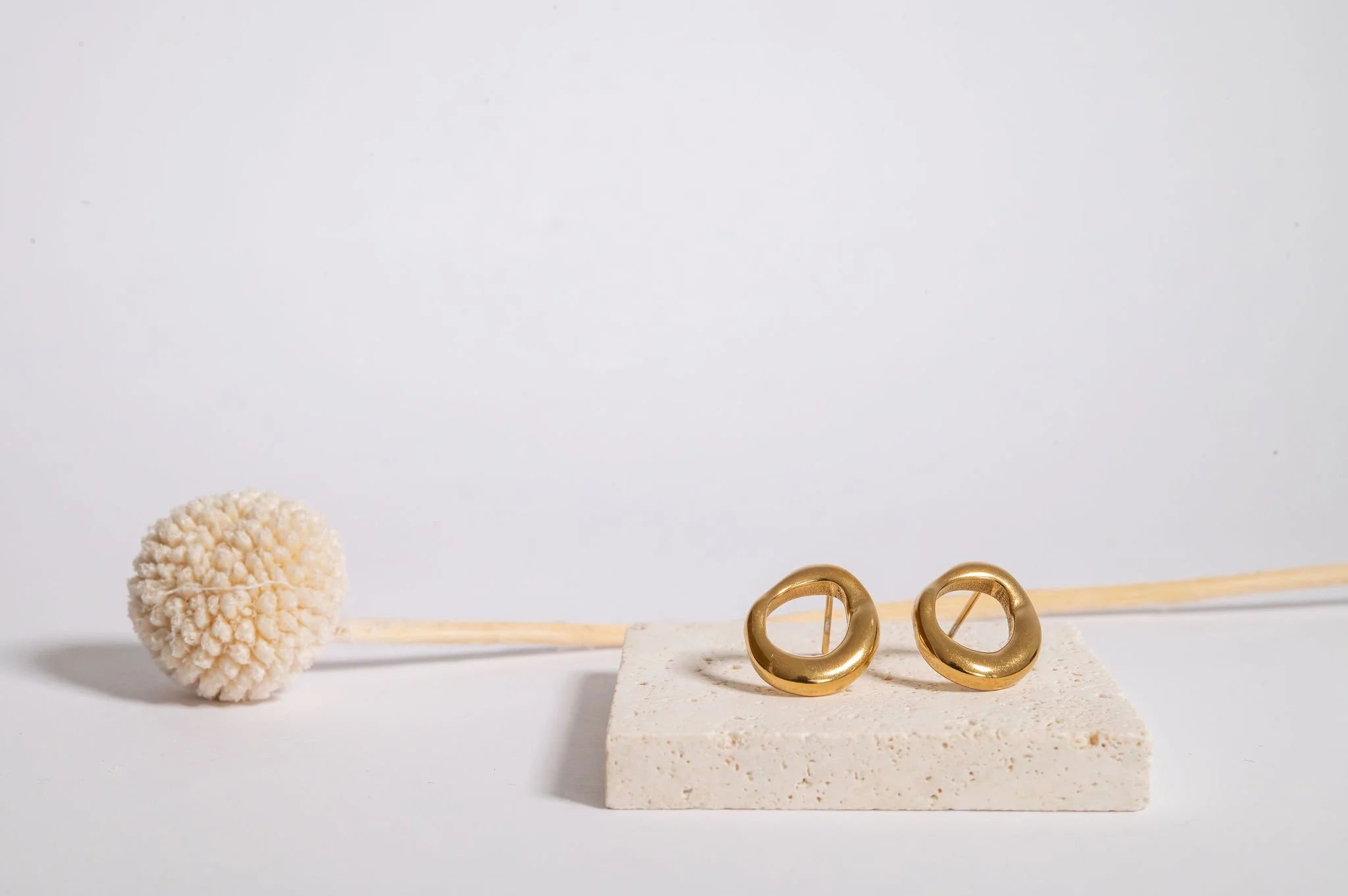 Geometric Gold Ear Studs