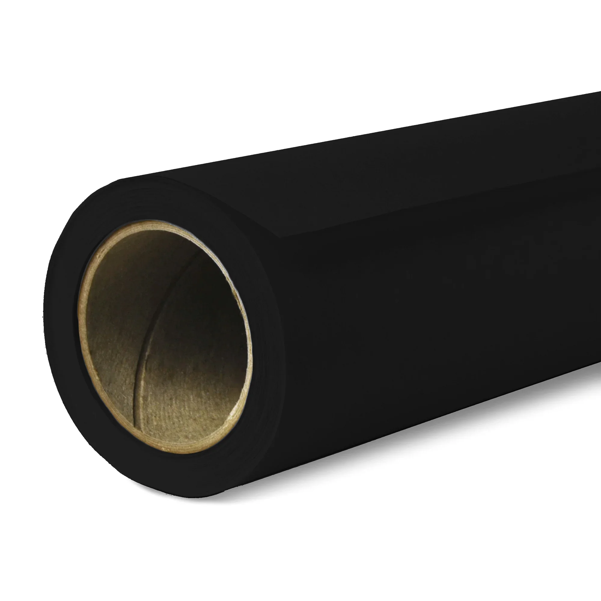 Black roll of adhesive tape with a brown cardboard core