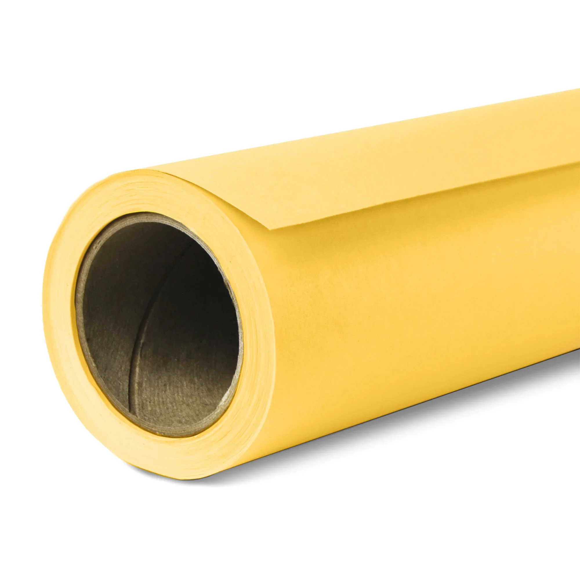 A roll of yellow tape isolated on white background.
