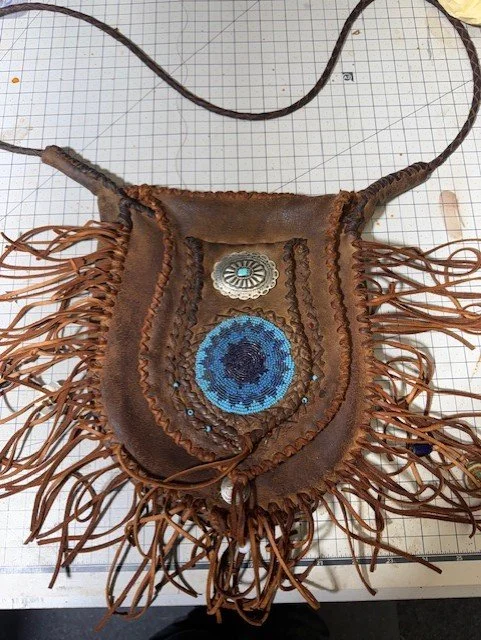 Bohemian Artisan Fringe Leather Bag