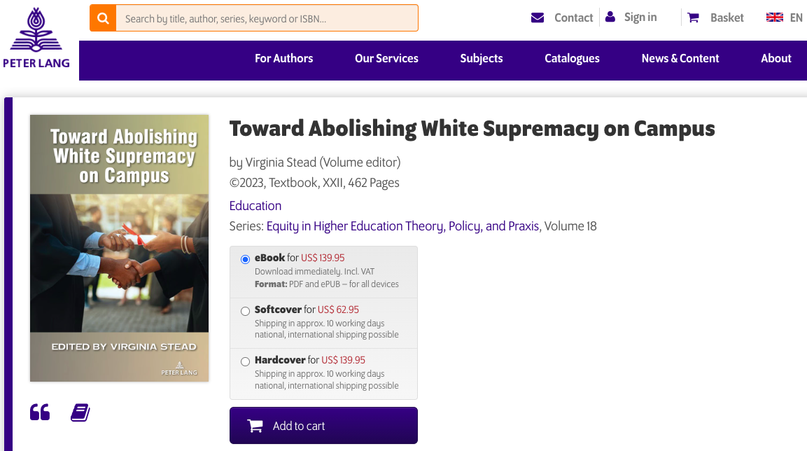 Southern, D. E. (2023). Dismantling whiteness in higher education as an act of decolonizing the university.