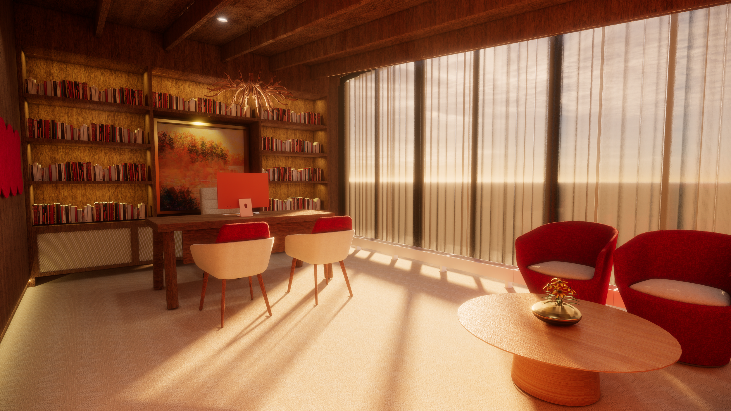 Autumn Office Render
