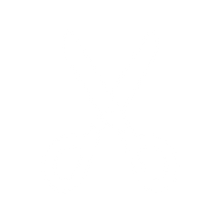 Neon outline of a pair of scissors