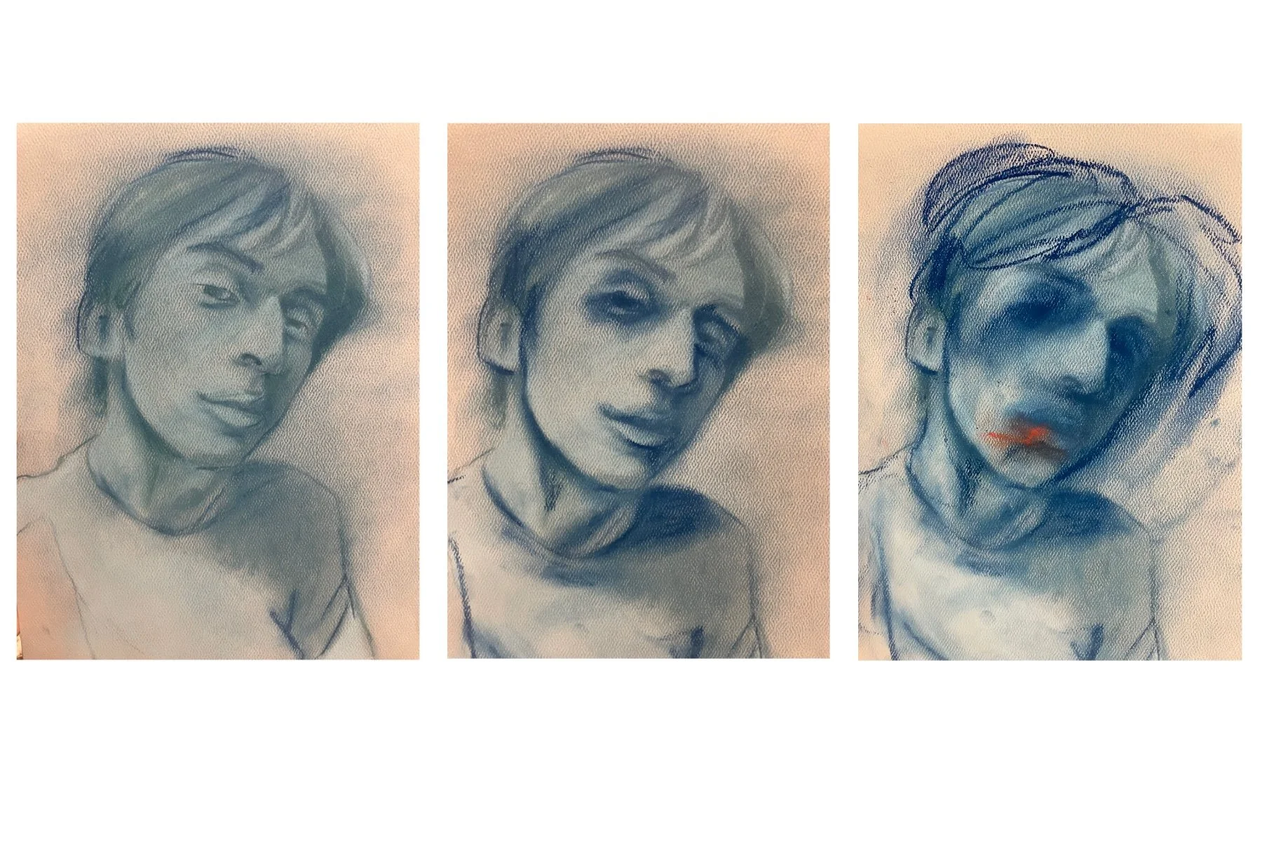 soft pastel on paper