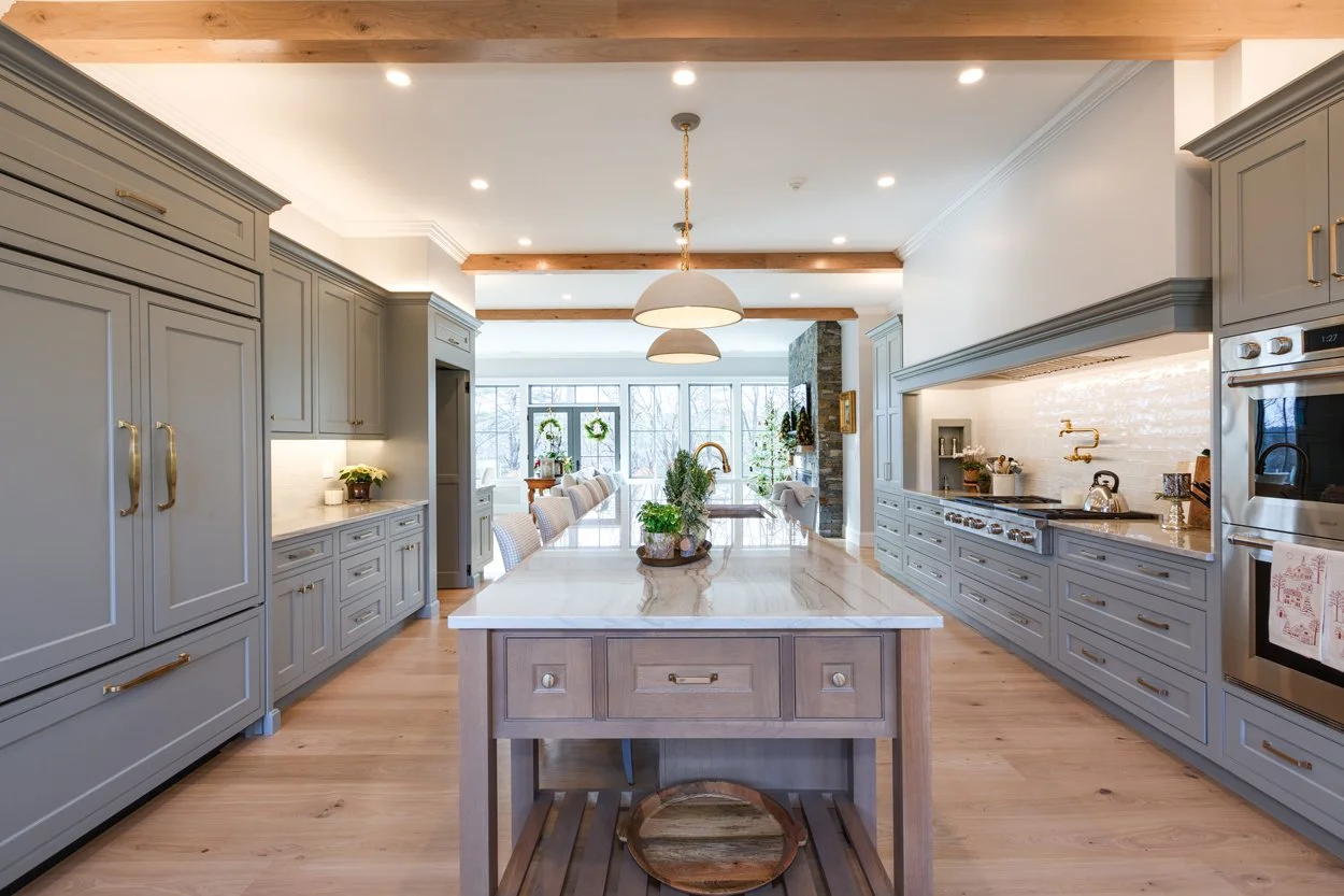 finished kitchen remodel featuring Builder's Reserve cabinetry and countertops New Hampshire