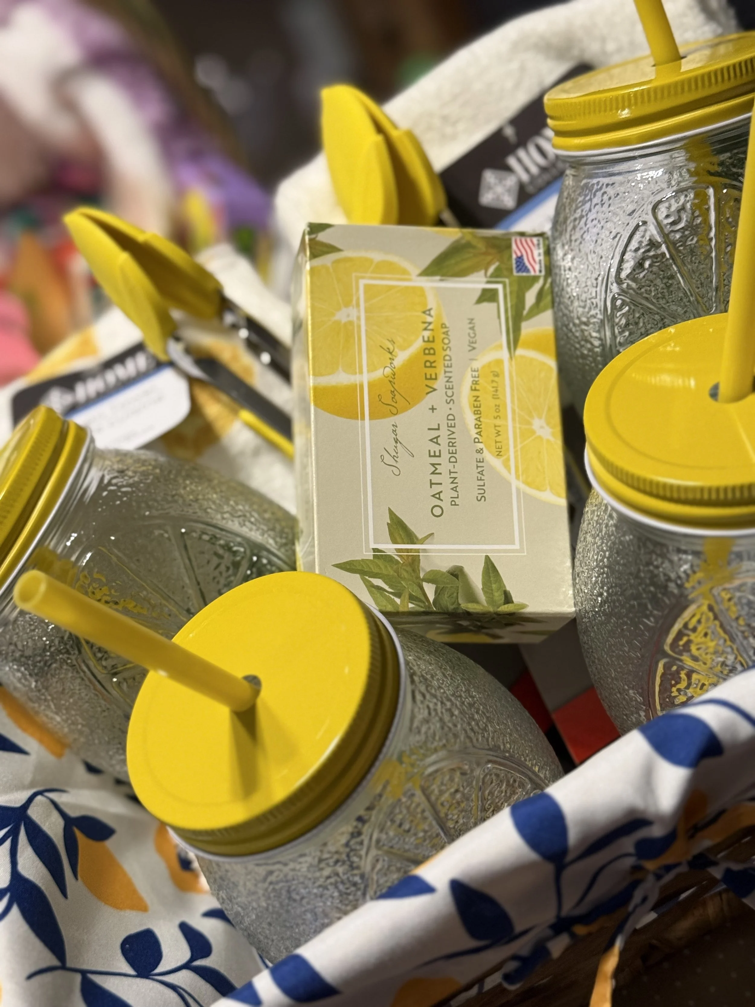 Lemon-Themed Mason Jar Gift Set