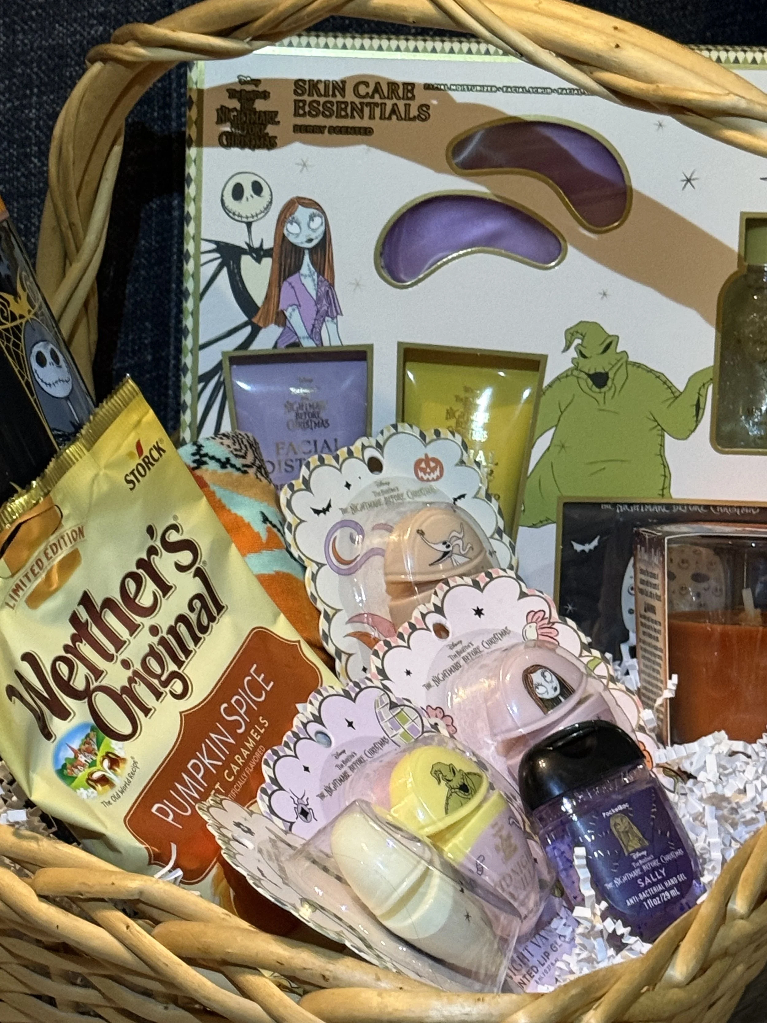 Festive Nightmare Before Christmas Self-Care Gift Basket