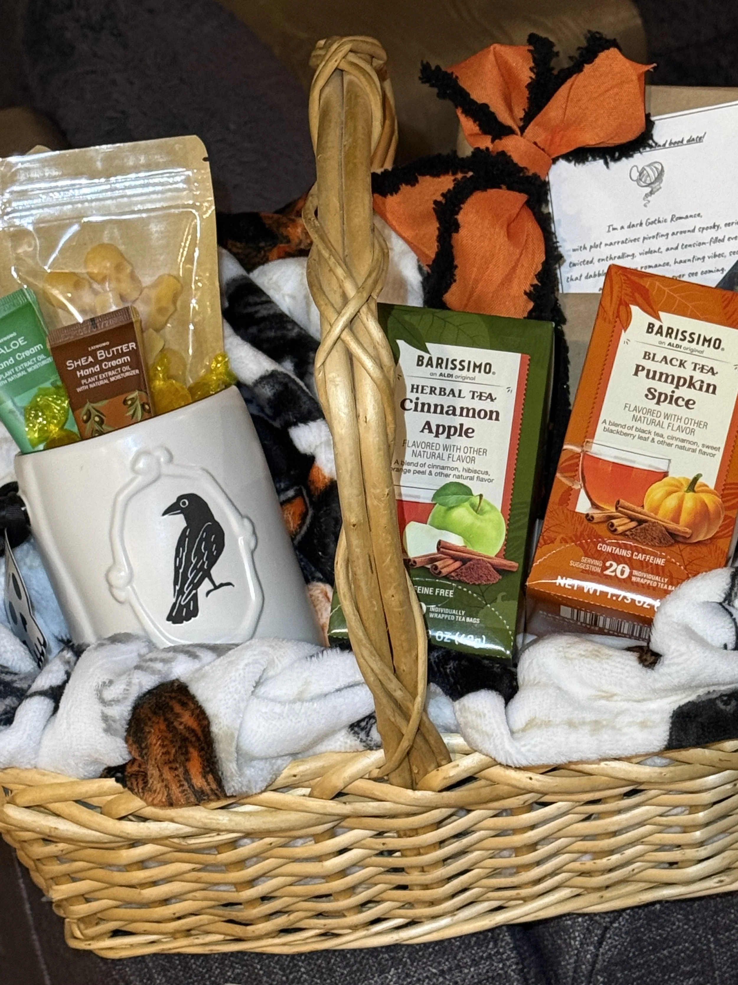 Midnight Raven Gothic Mystery Book Basket