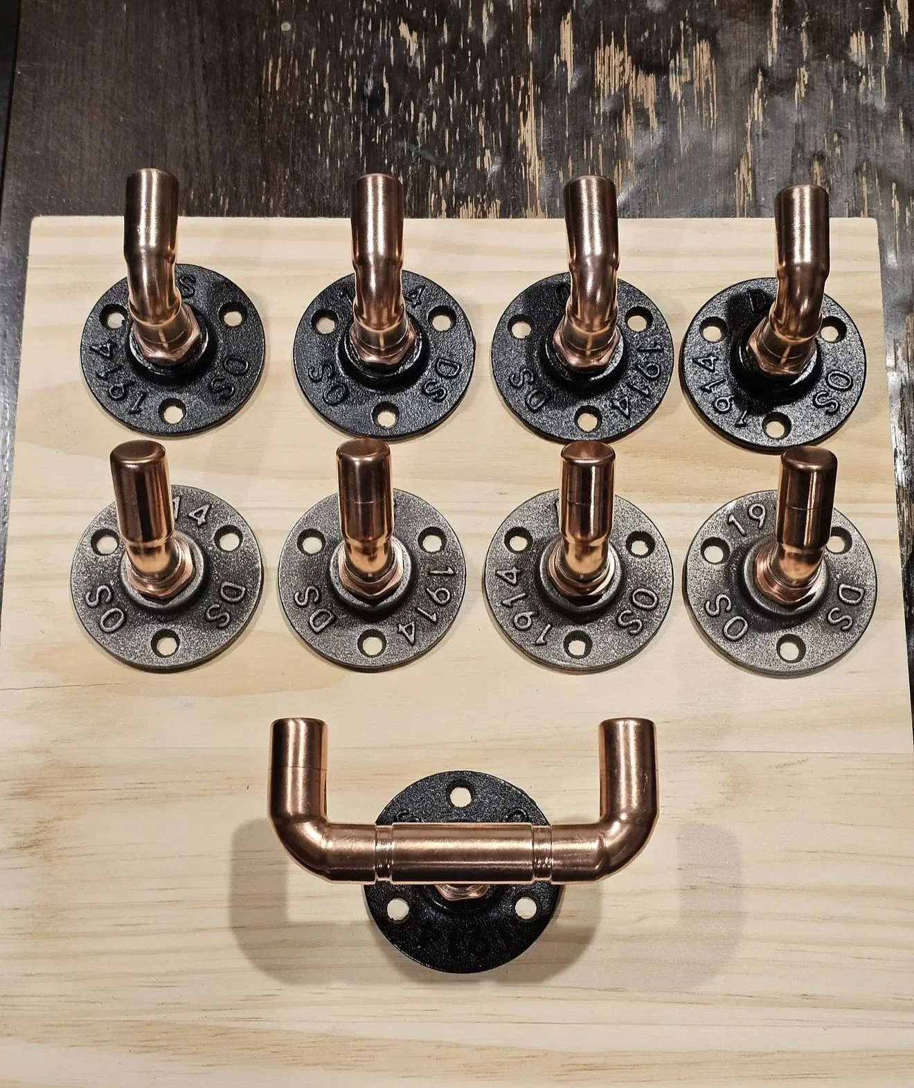 Industrial Pipe Wall-Mounted Coat Rack
