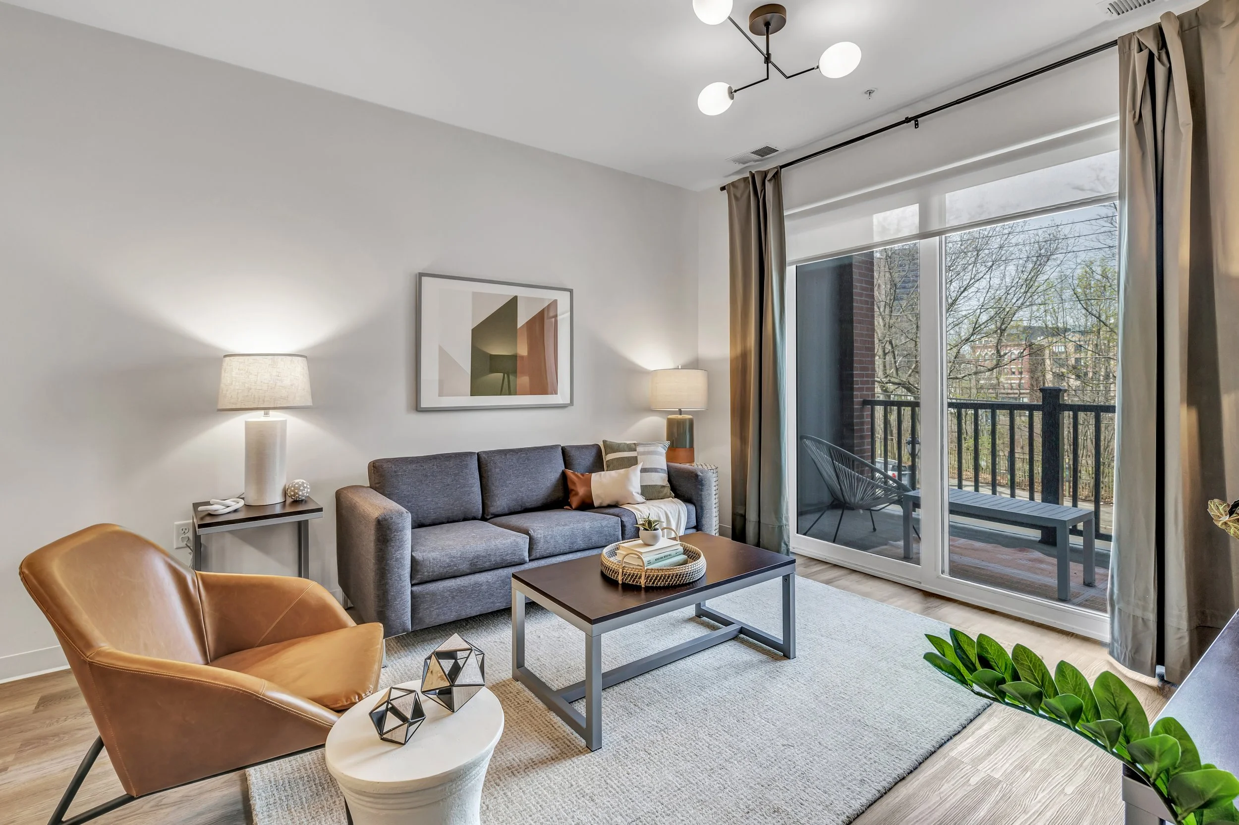 Apartment Living Room with Views