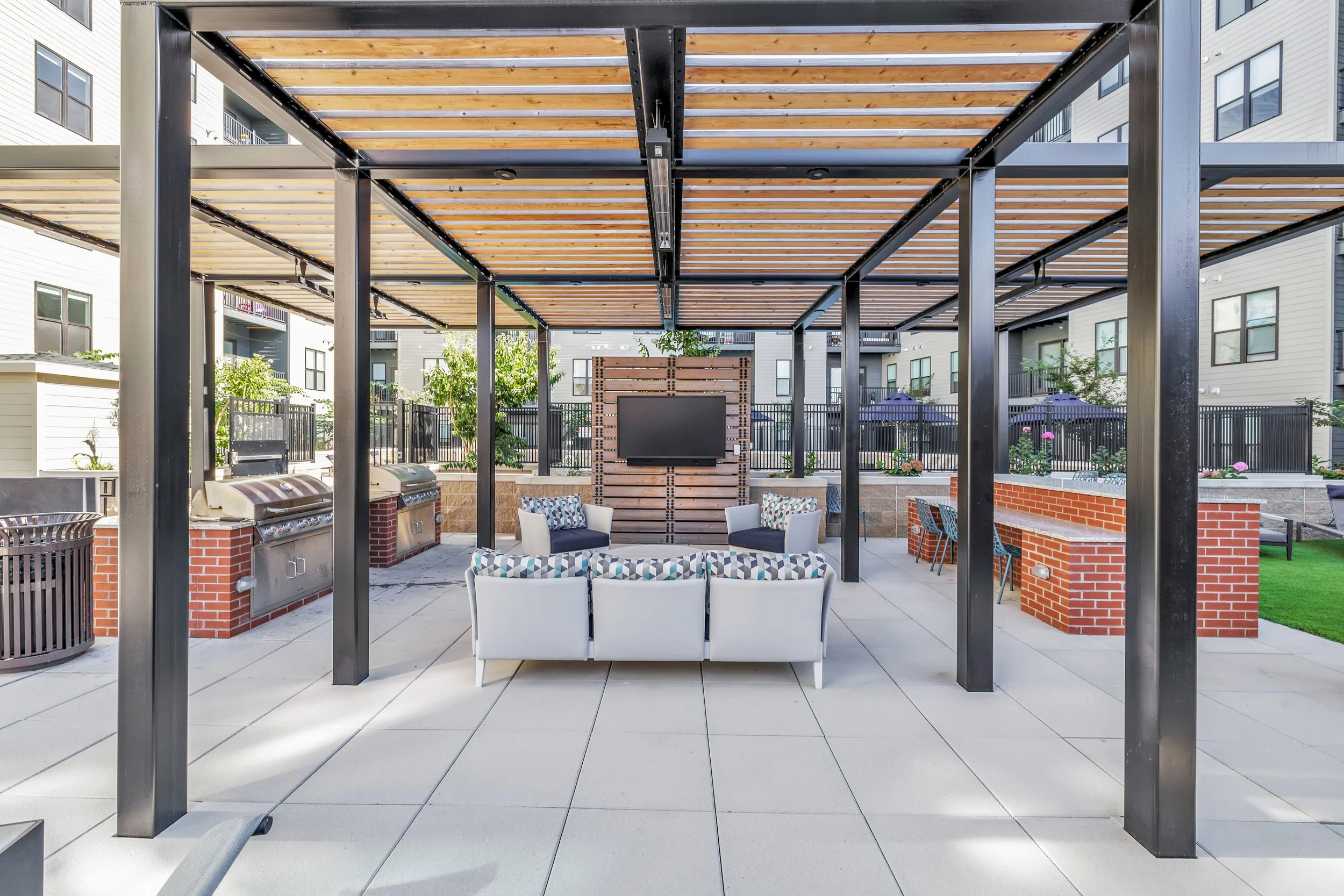 Resident Outdoor Lounge with Grill & TV