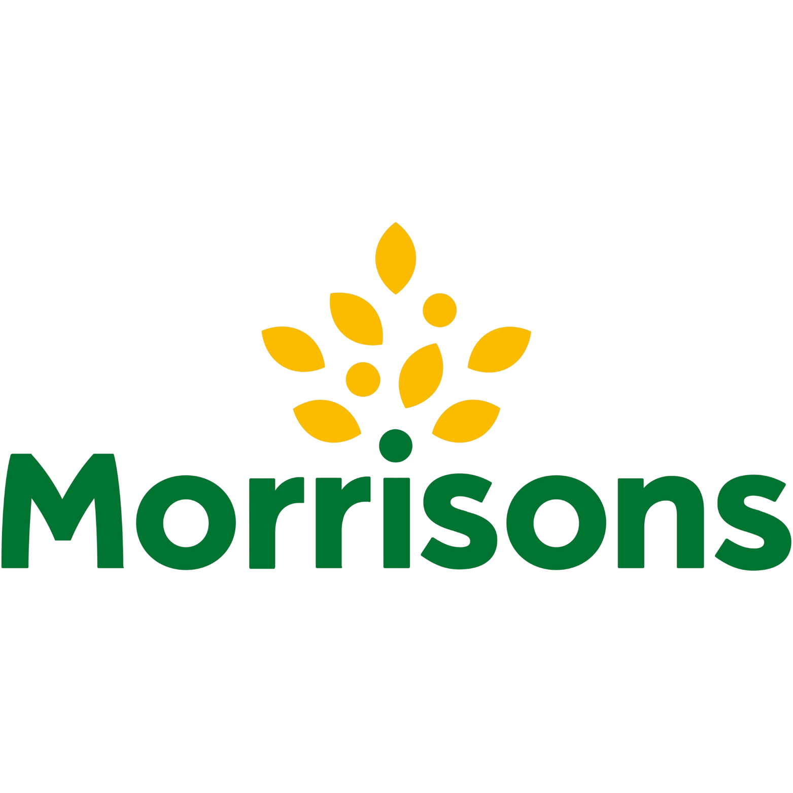 Morrisons supermarket logo with a stylized yellow flower above the green text 'Morrisons'.
