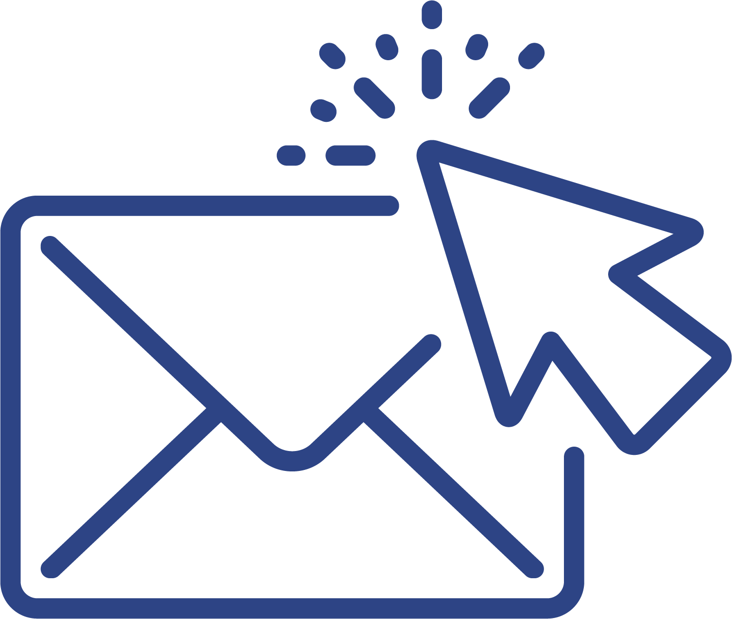 An icon of an envelope with a party popper on its side, and confetti above, symbolizing celebration or sending congratulations.