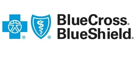 Blue Cross and Blue Shield logo with a blue cross, caduceus, and shield symbols along with the text 'BlueCross BlueShield'
