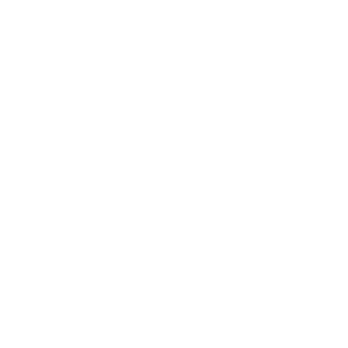 White outline of a light bulb with rays of light on a black background.