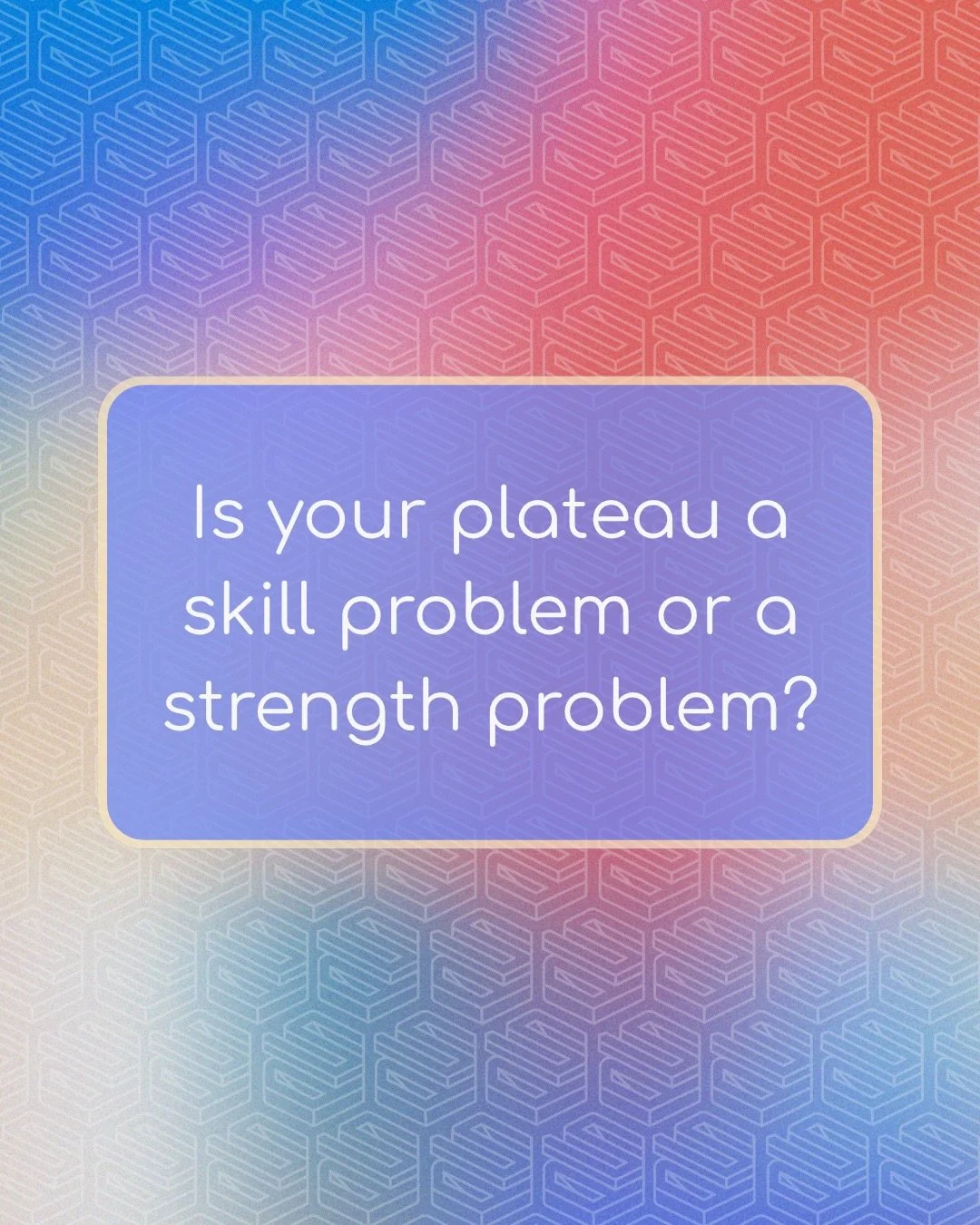 Most plateaus aren&rsquo;t technique problems. Here&rsquo;s how to know what you&rsquo;re actually dealing with.