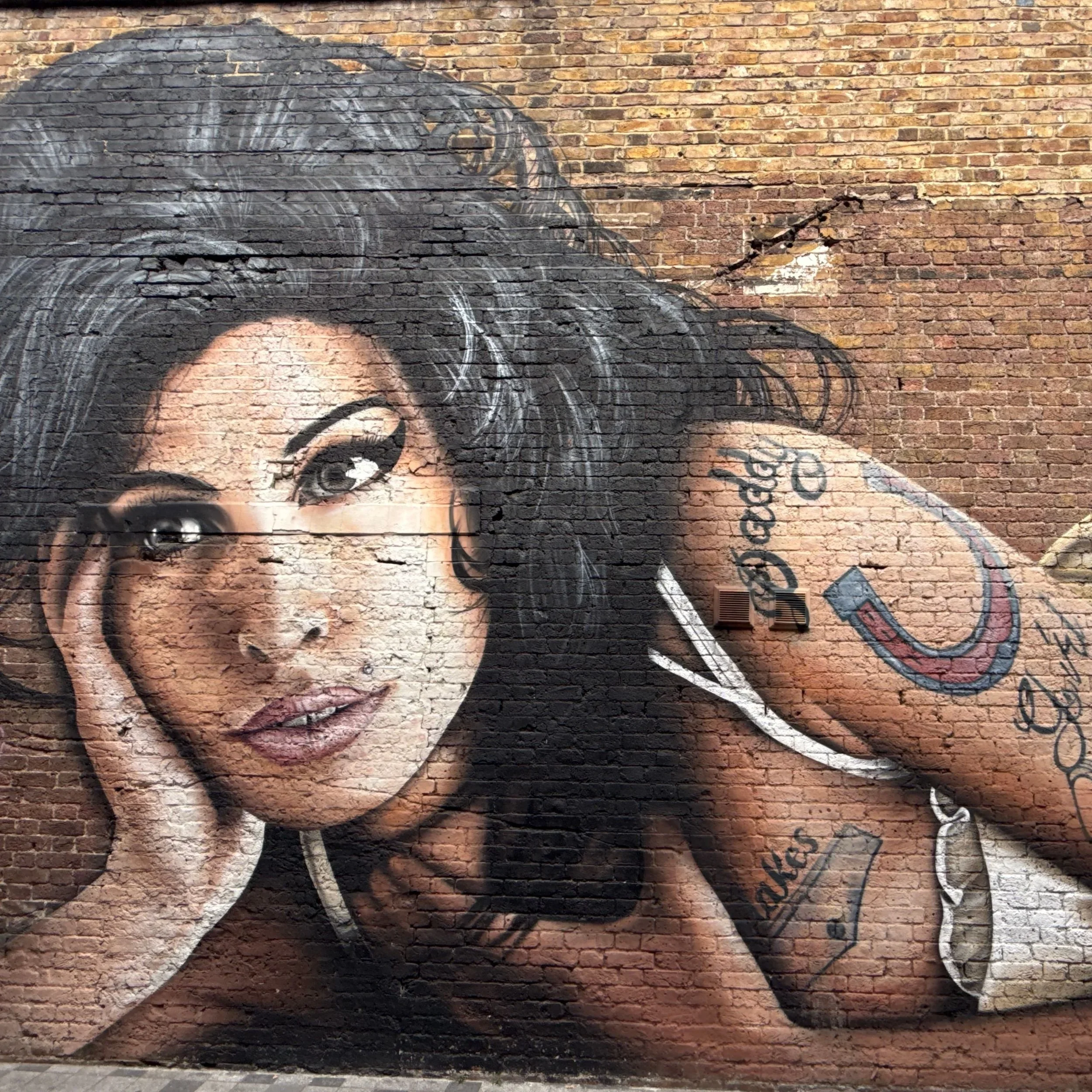 The large Amy Winehouse Mural in Camden